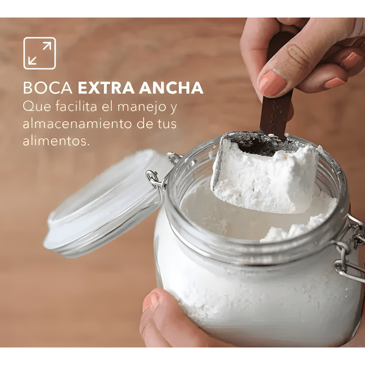 Frasco tarro canister vidrio hermético 2000 ml con tapa-4