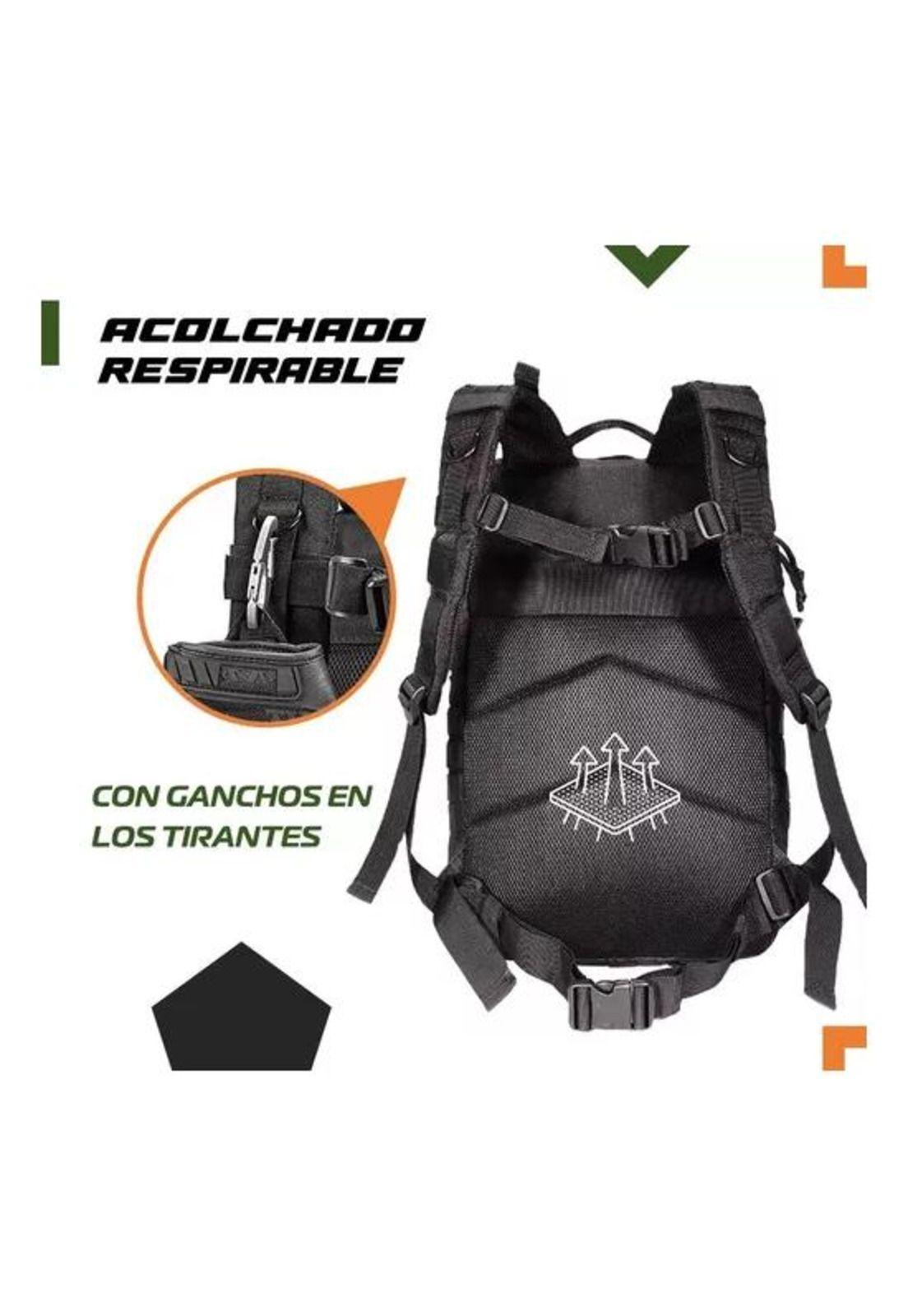 Mochila táctica militar impermeable color negro-3