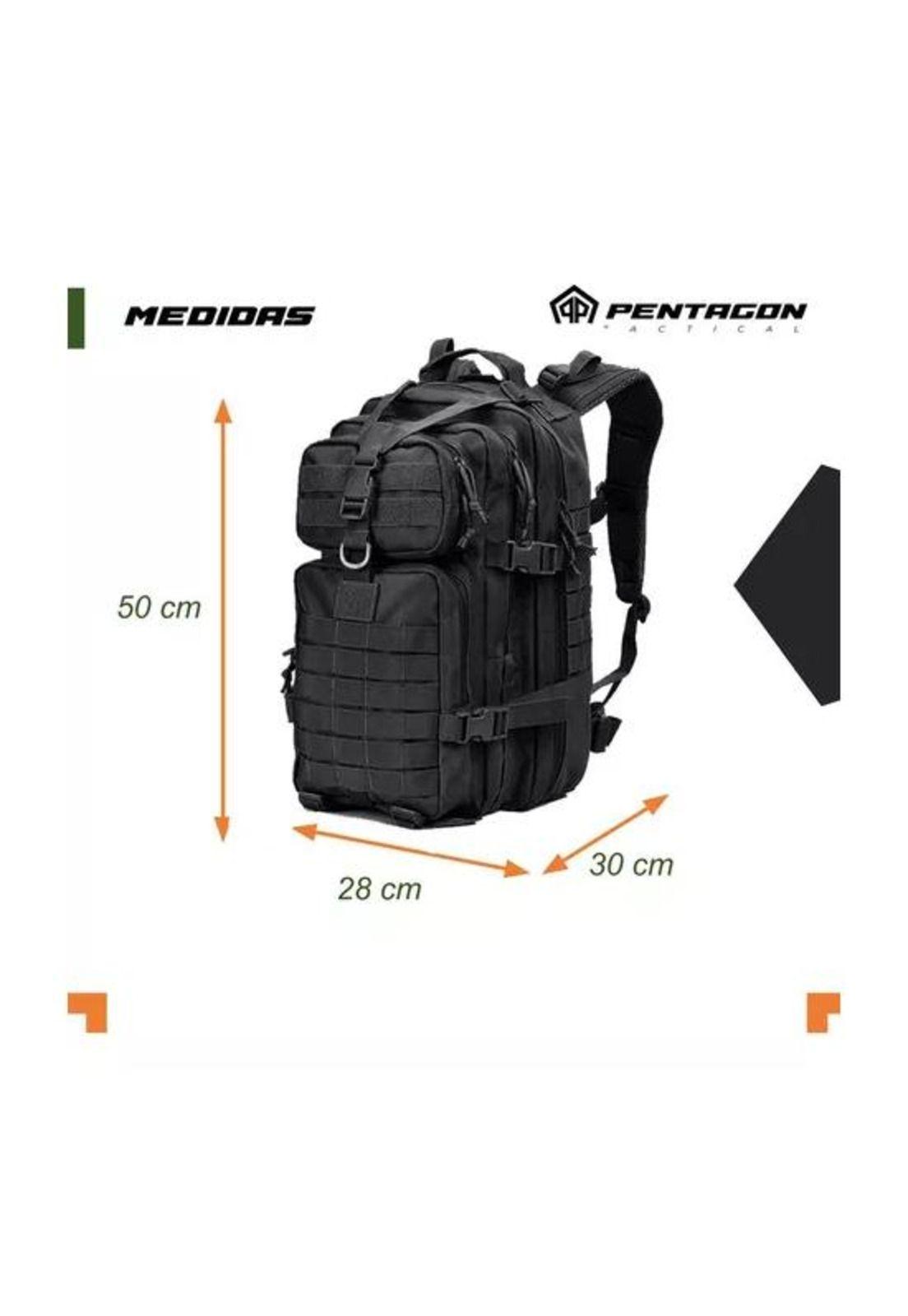 Mochila táctica militar impermeable color negro-4