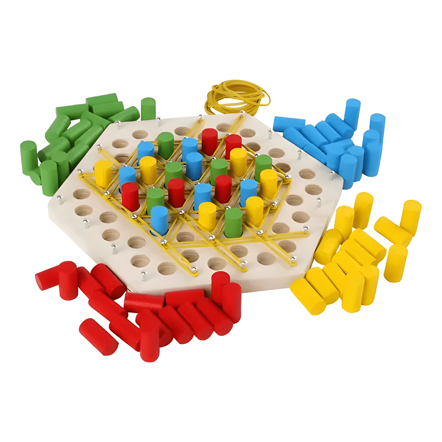 Juguete montessori de formas estilo geoplano-0