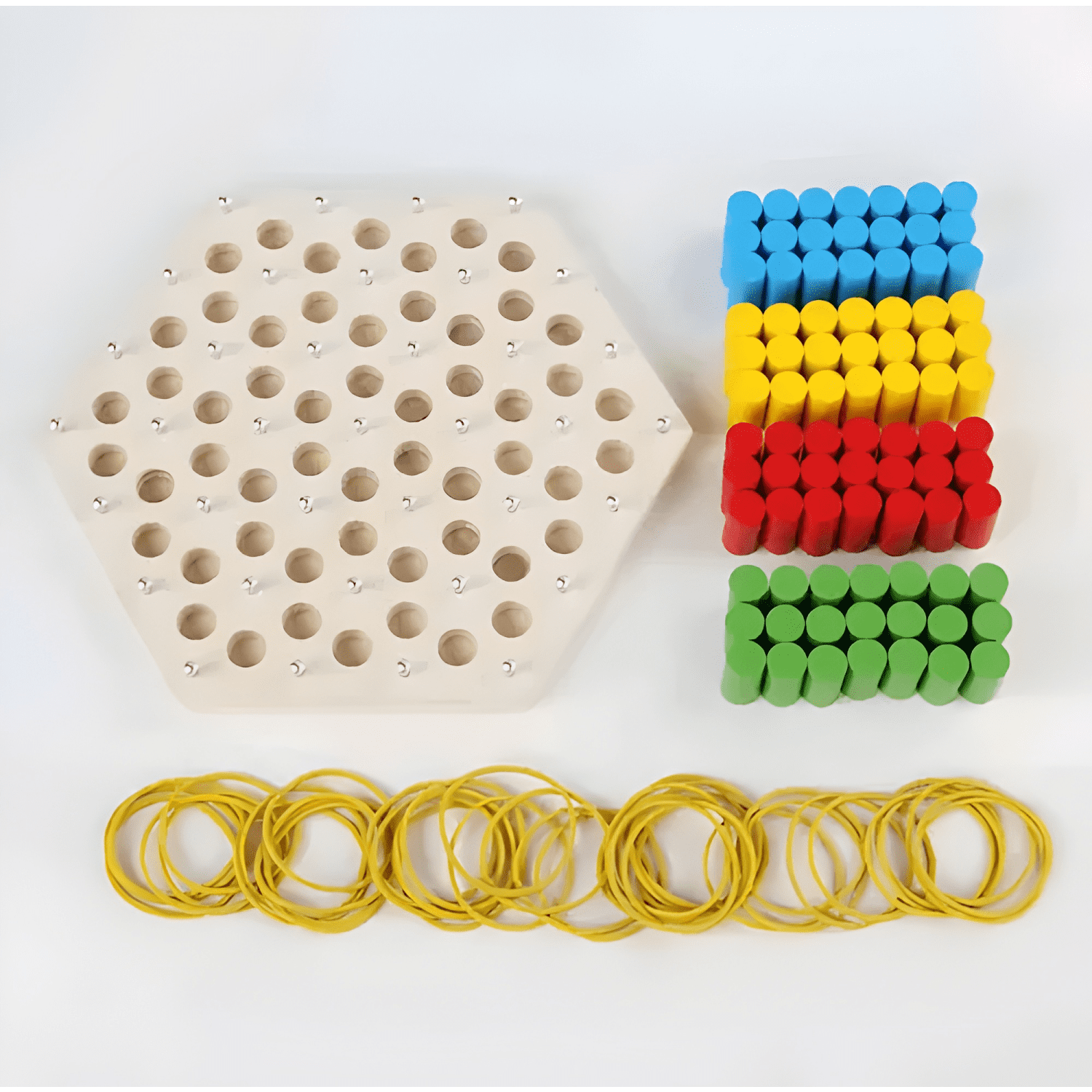 Juguete montessori de formas estilo geoplano-1