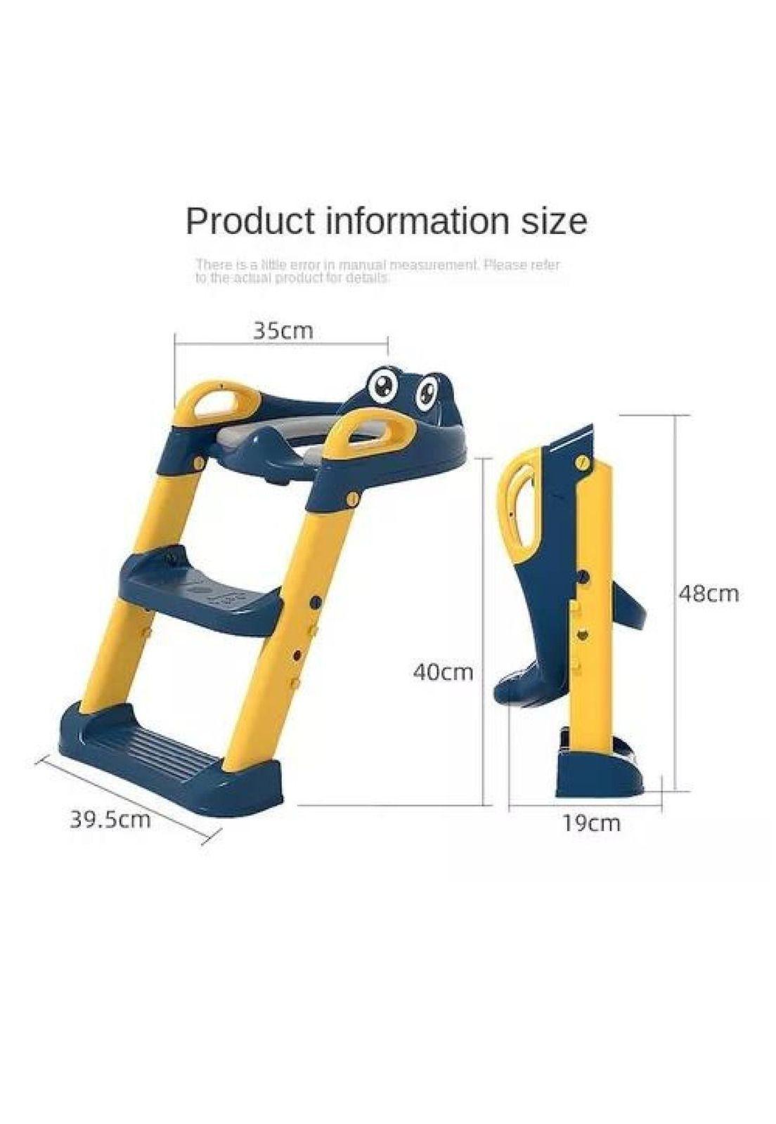 Escalera para Niños - Asiento Entrenador de Baño, Color Azul-2