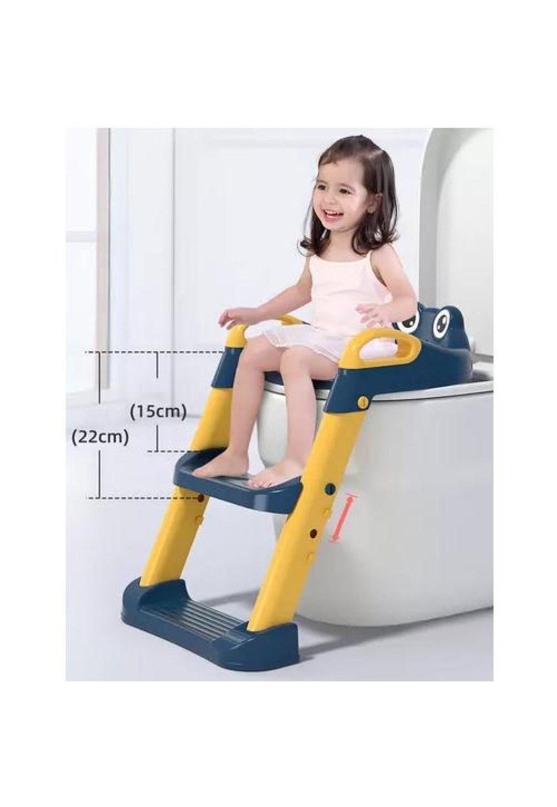 Escalera para Niños - Asiento Entrenador de Baño, Color Azul-4