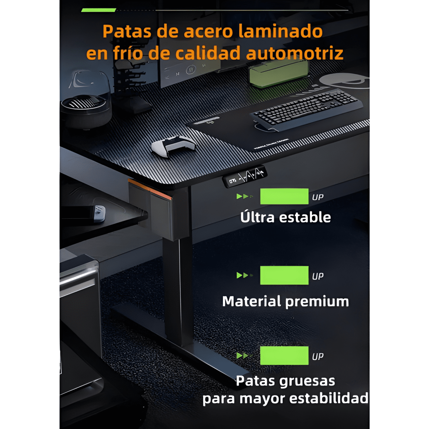 Escritorio eléctrico regulable warrior 140cm lubabycas-4
