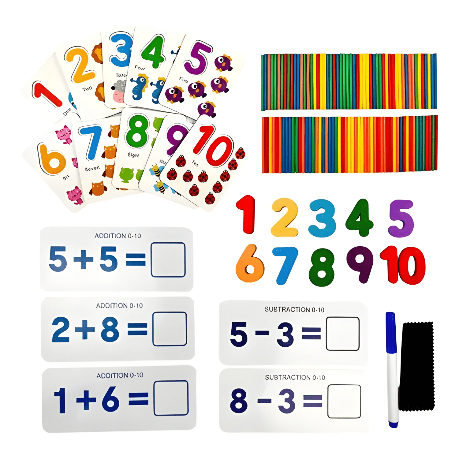 Juego de matematicas y encaje para niños didactico educativo-2