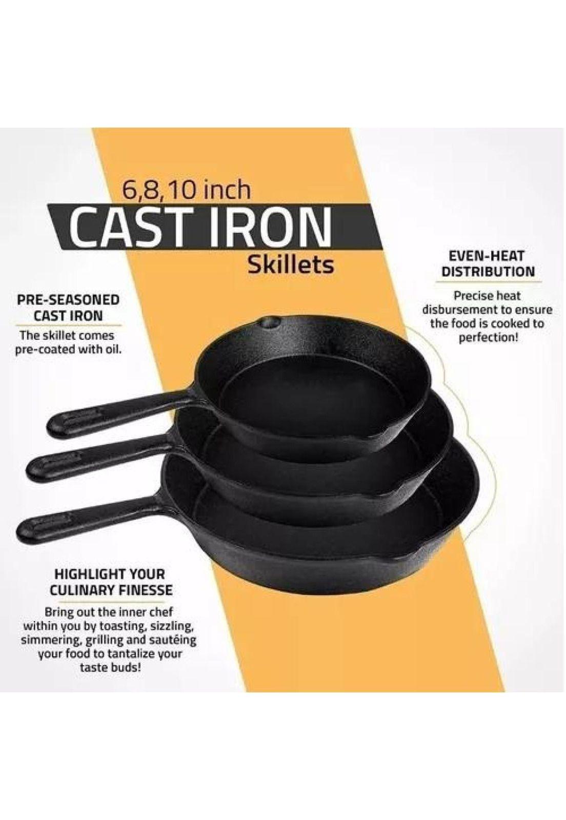 Set de 4 Piezas - Sartenes de Hierro Fundido (Skillet)-3
