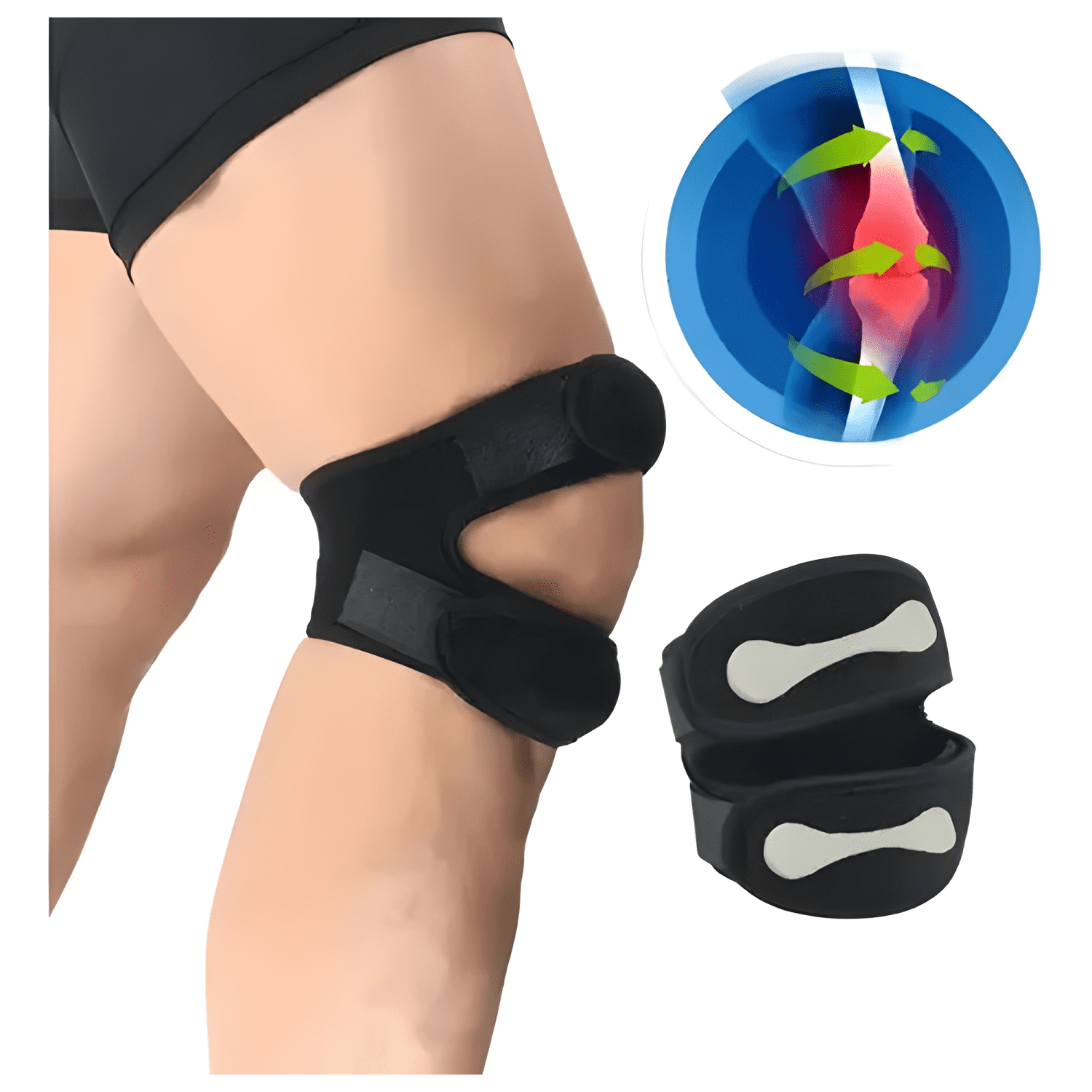 Pack 2 rodilleras Neoclinic menisquera neopreno negras #2-4