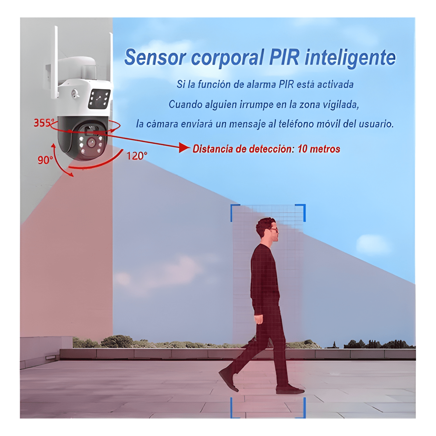Cámara Solar Adget 4MP Exterior Binocular Wifi Inalámbrica-3