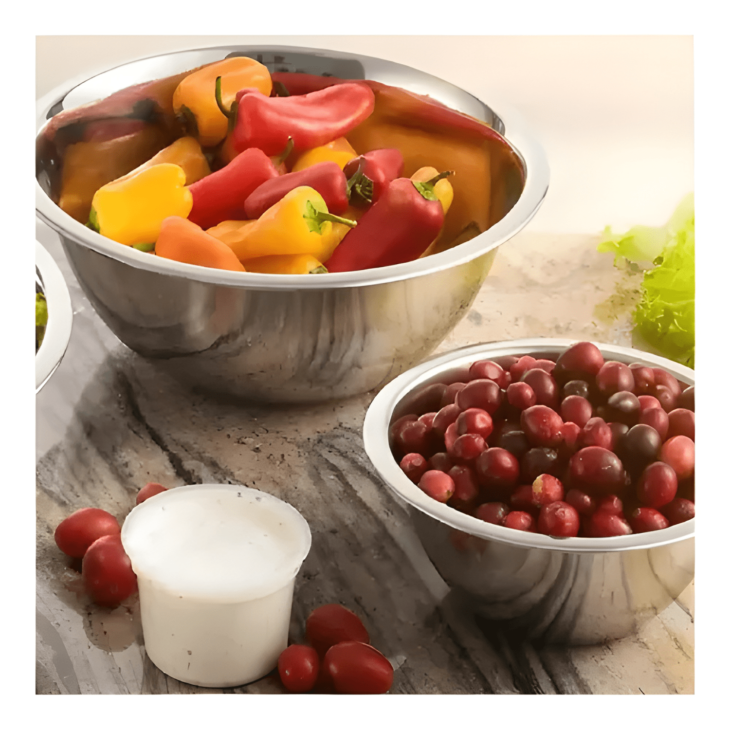 Bowl tazon acero inoxidable p/ cocina mezclar vencort 22 CM-2
