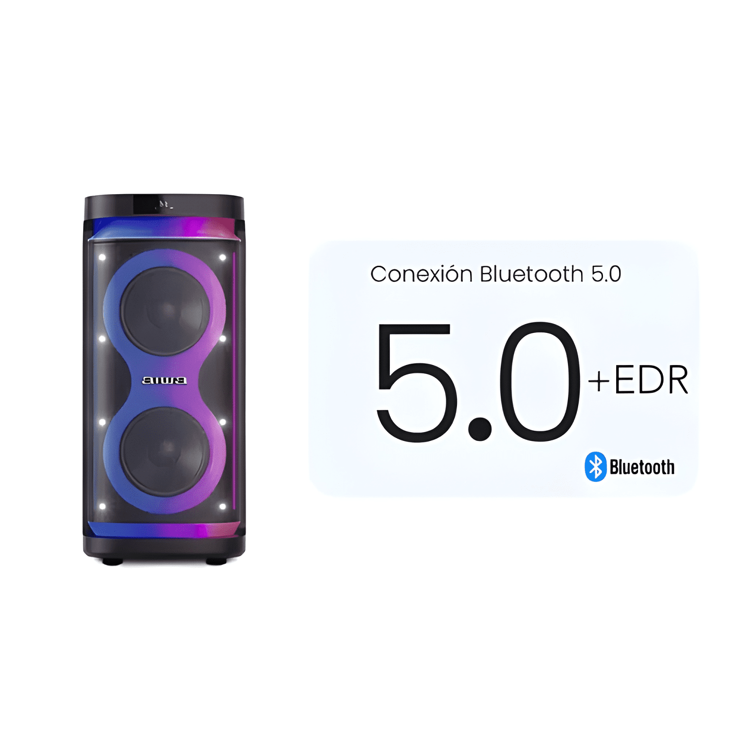 Parlante bluetooth portatil karaoke tws led 80w rms #7-3