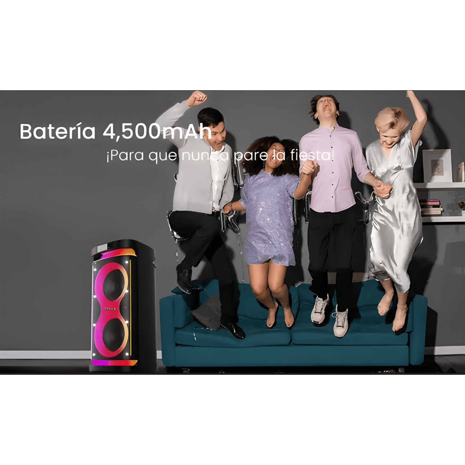 Parlante bluetooth portatil karaoke tws led 80w rms #7-4