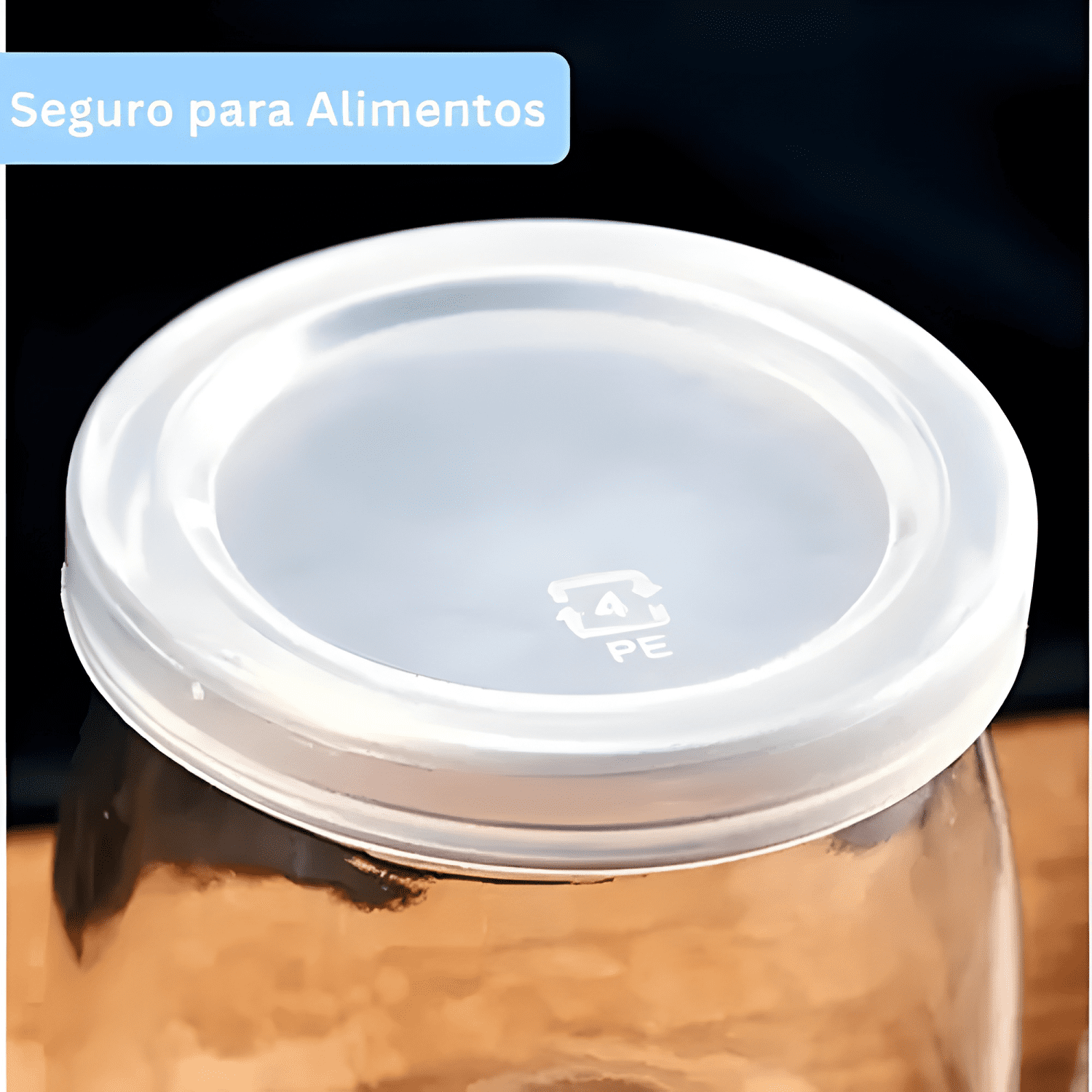 Frasco de vidrio 160 ml tapa plástica para conservas 6u-4