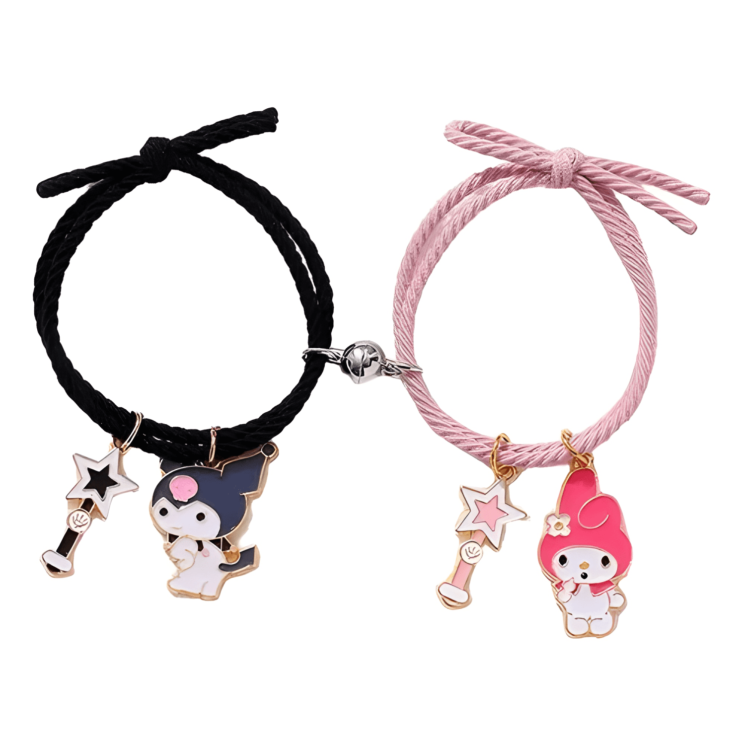 Par de pulseras kuromi y melody amistad parejas-0