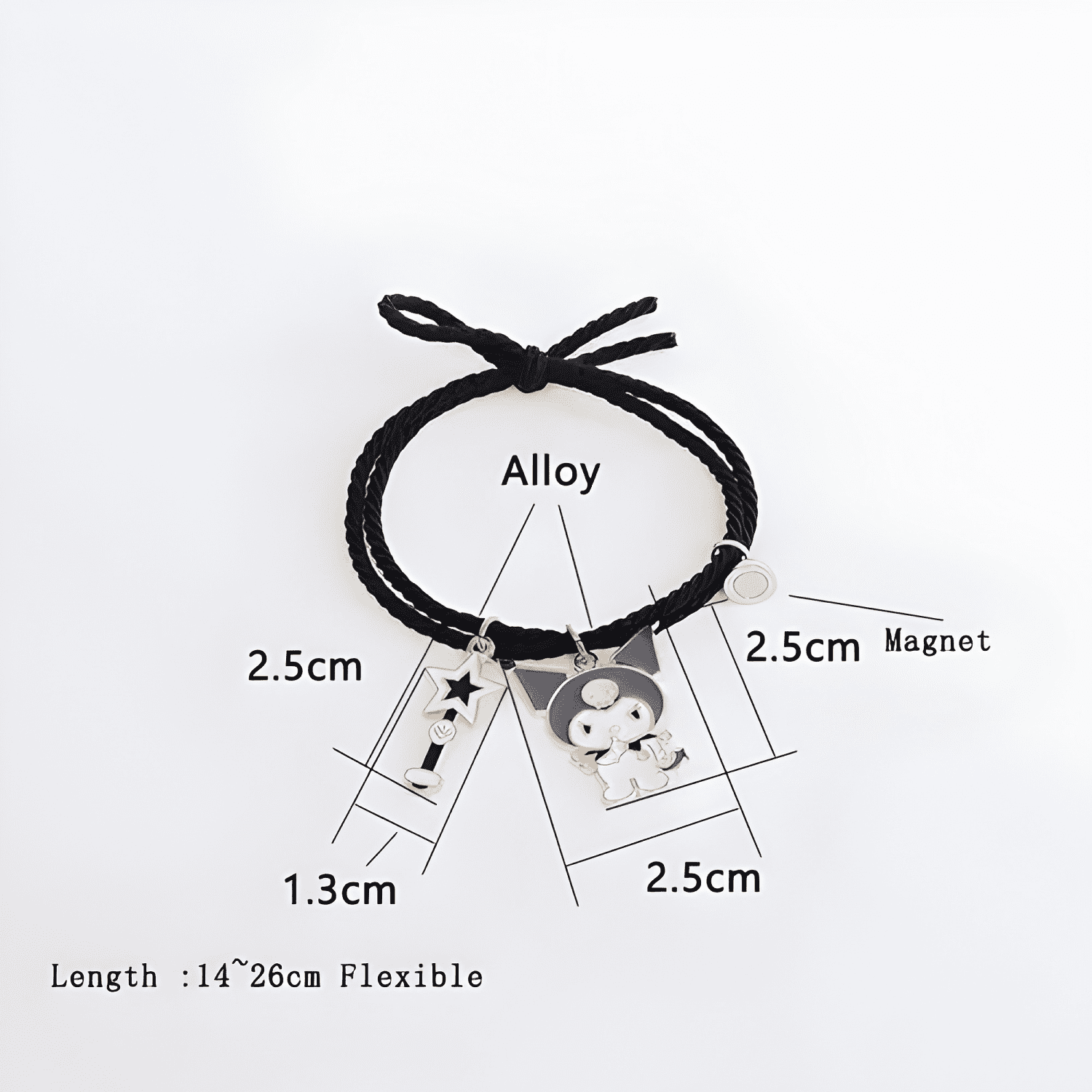 Par de pulseras kuromi y melody amistad parejas-3
