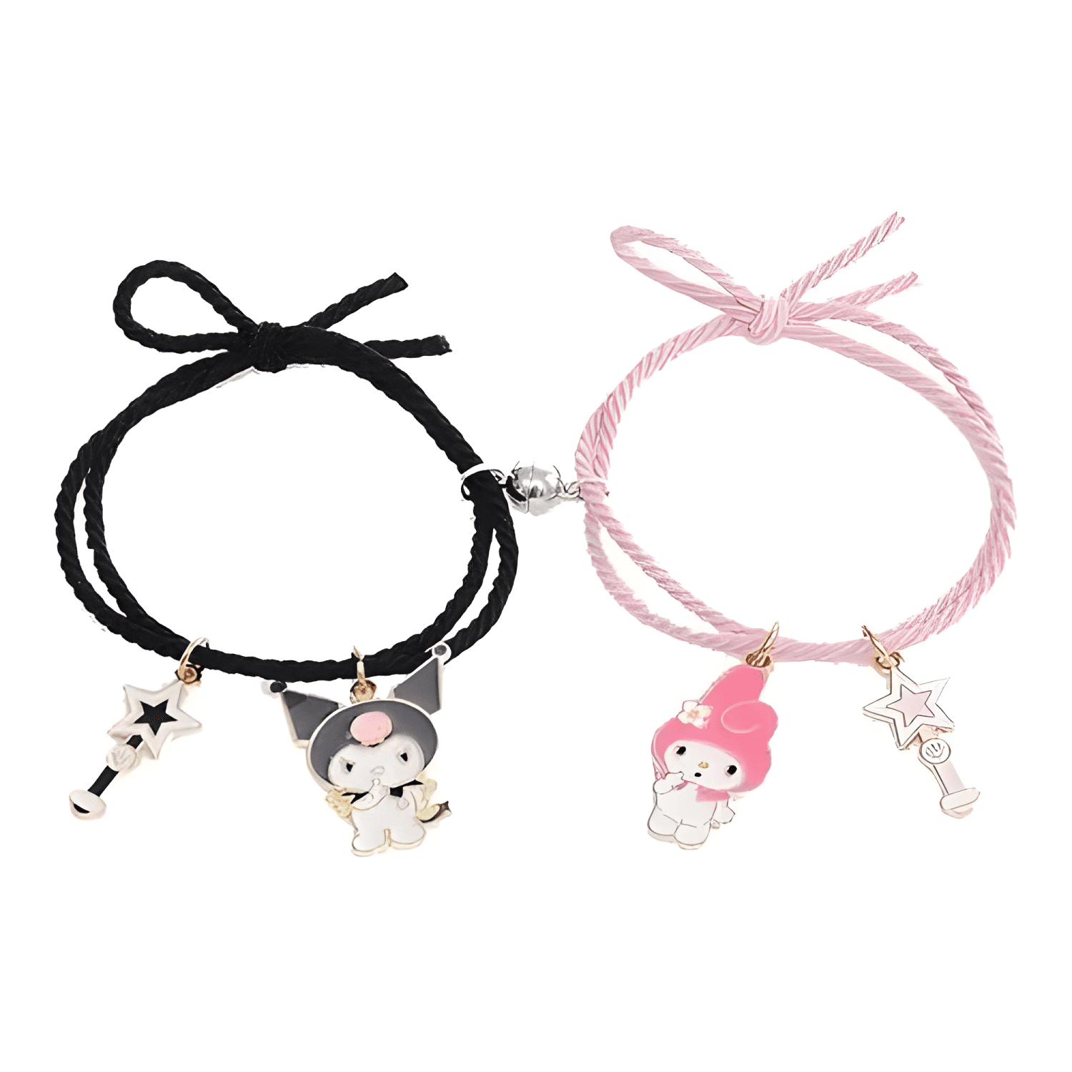 Par de pulseras kuromi y melody amistad parejas-4