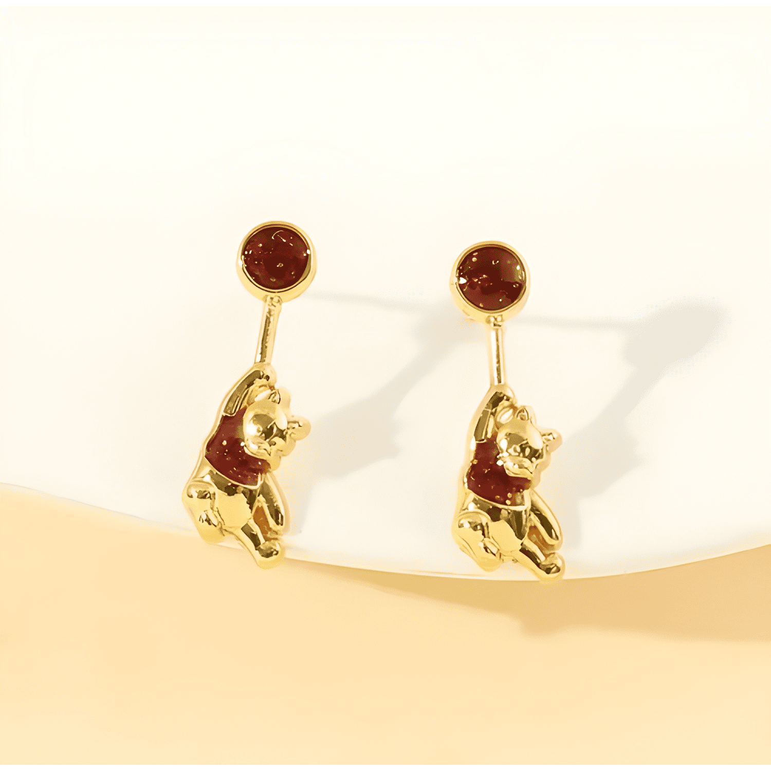 Aros Winnie The Pooh Acero Mujer-1