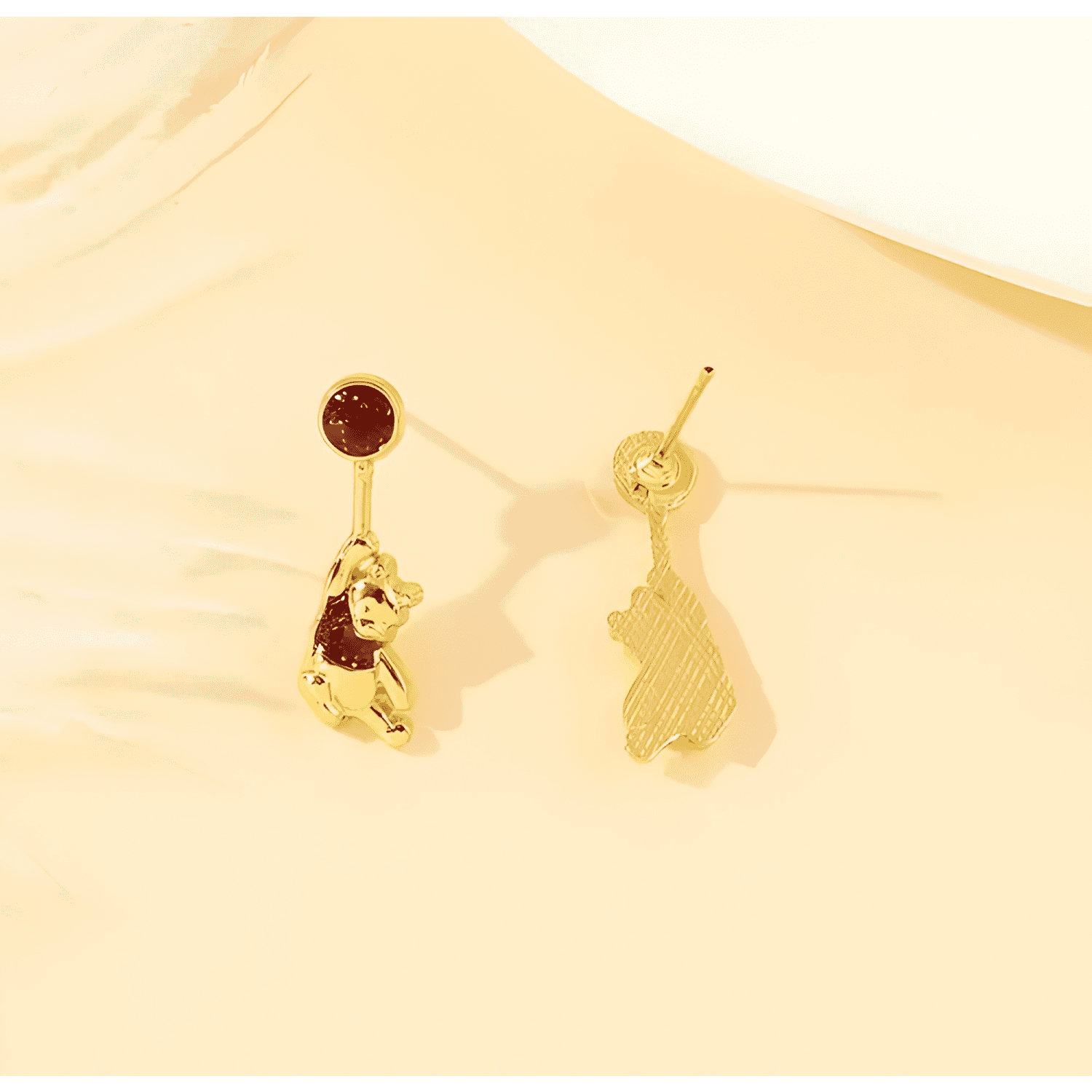Aros Winnie The Pooh Acero Mujer-3