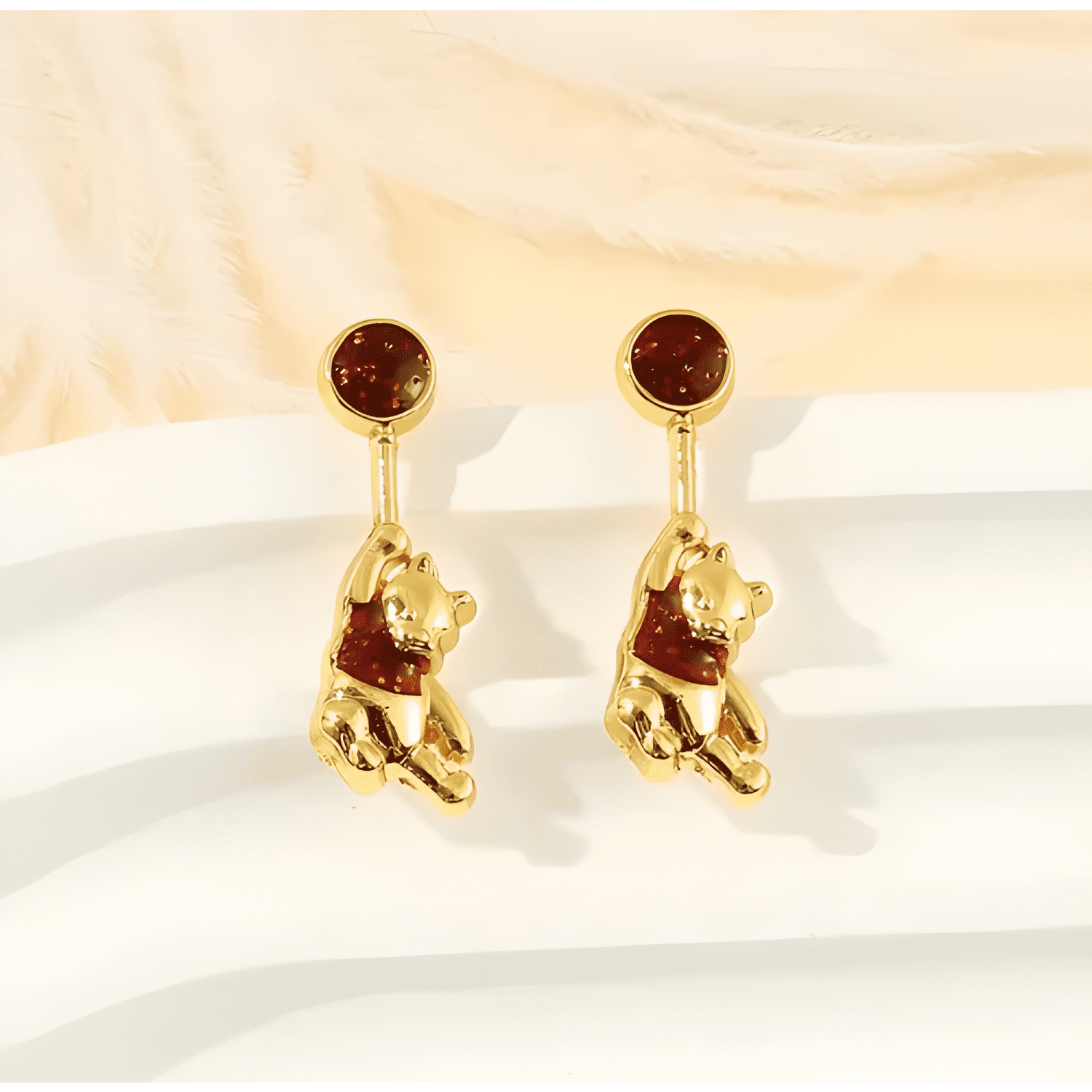 Aros Winnie The Pooh Acero Mujer-4