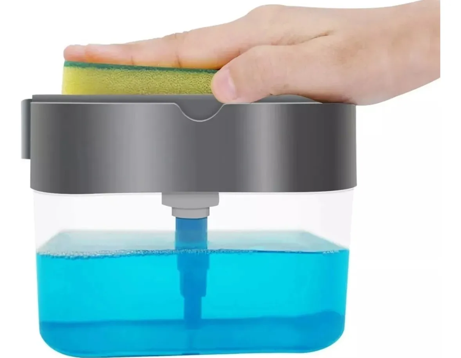 Dispensador De Jabón Líquido Lavaloza Cocina Hogar Gris-0