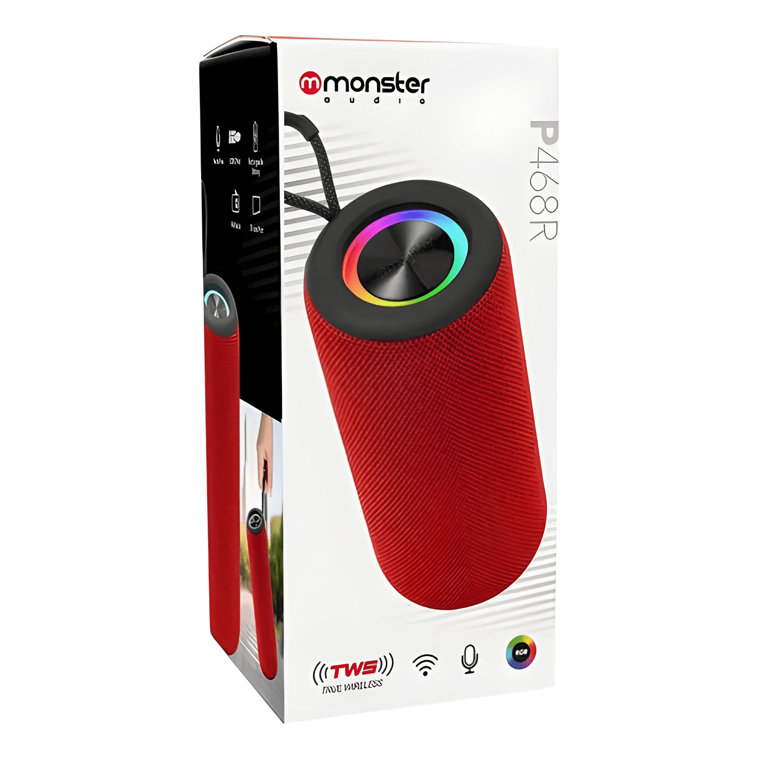 Parlante monster audio 468 Rojo-2