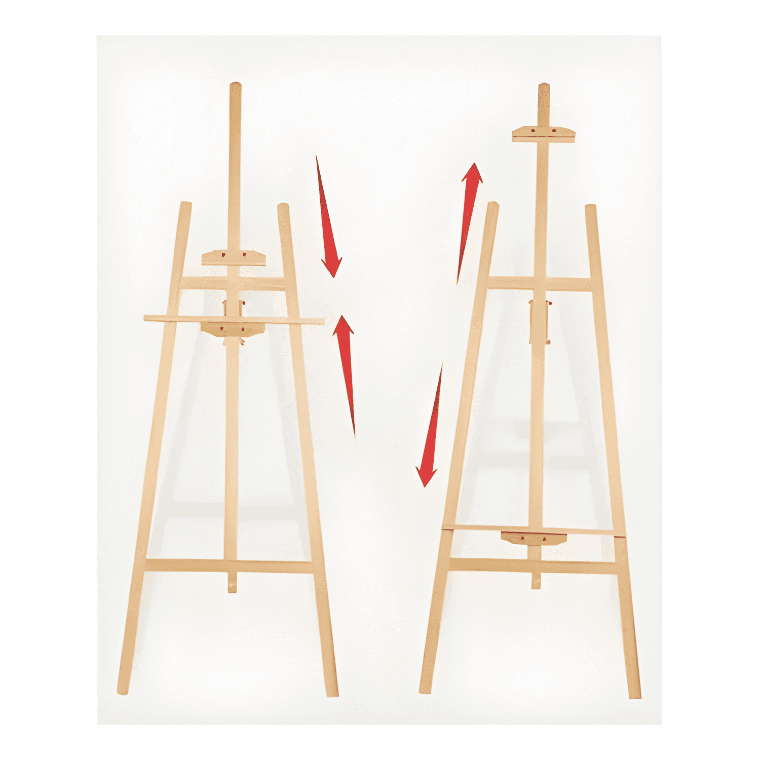 Atril caballete para pintar de madera ajustable 1.2 mts-2
