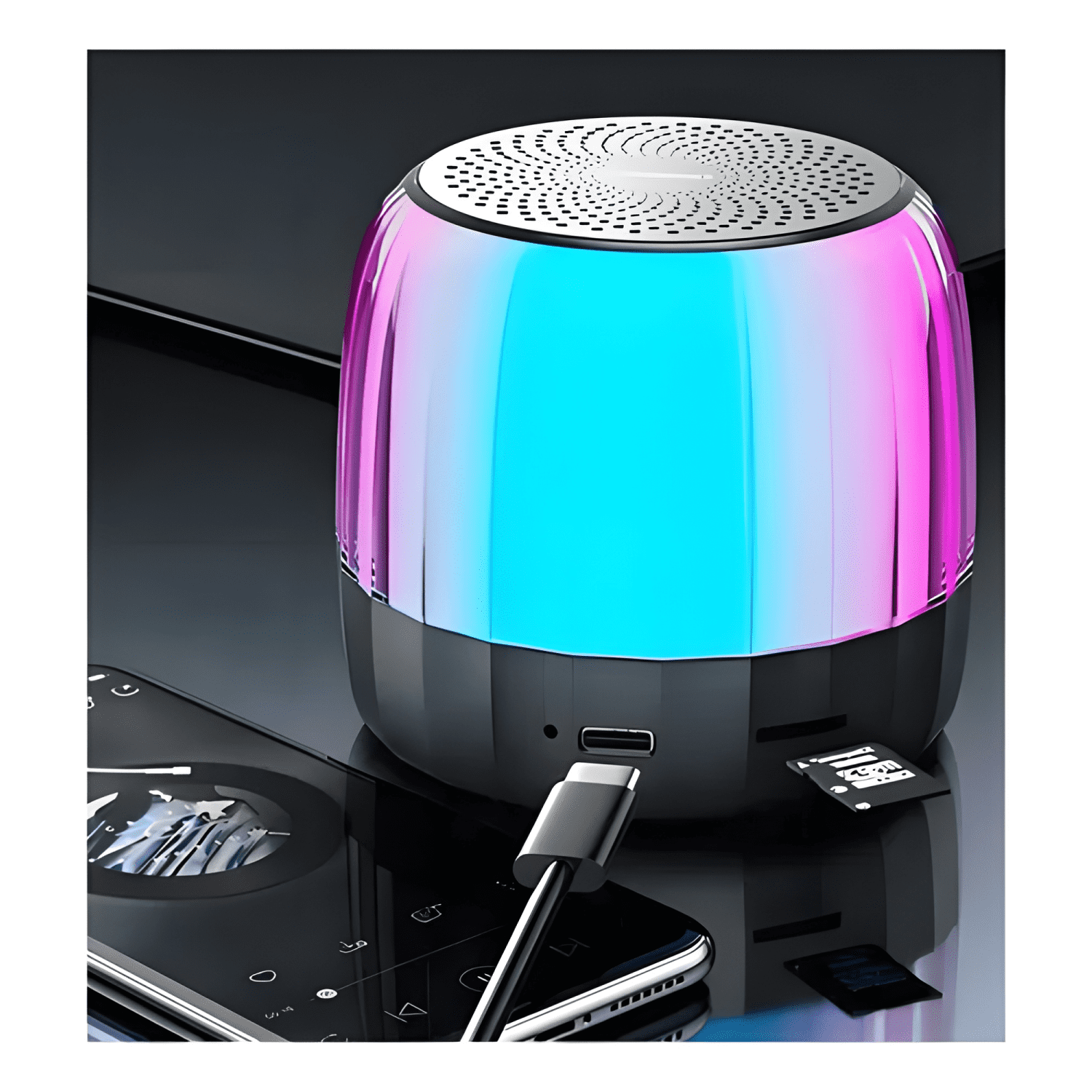 Parlante bluetooth k3plus /09-k3plus/bk Negro-2