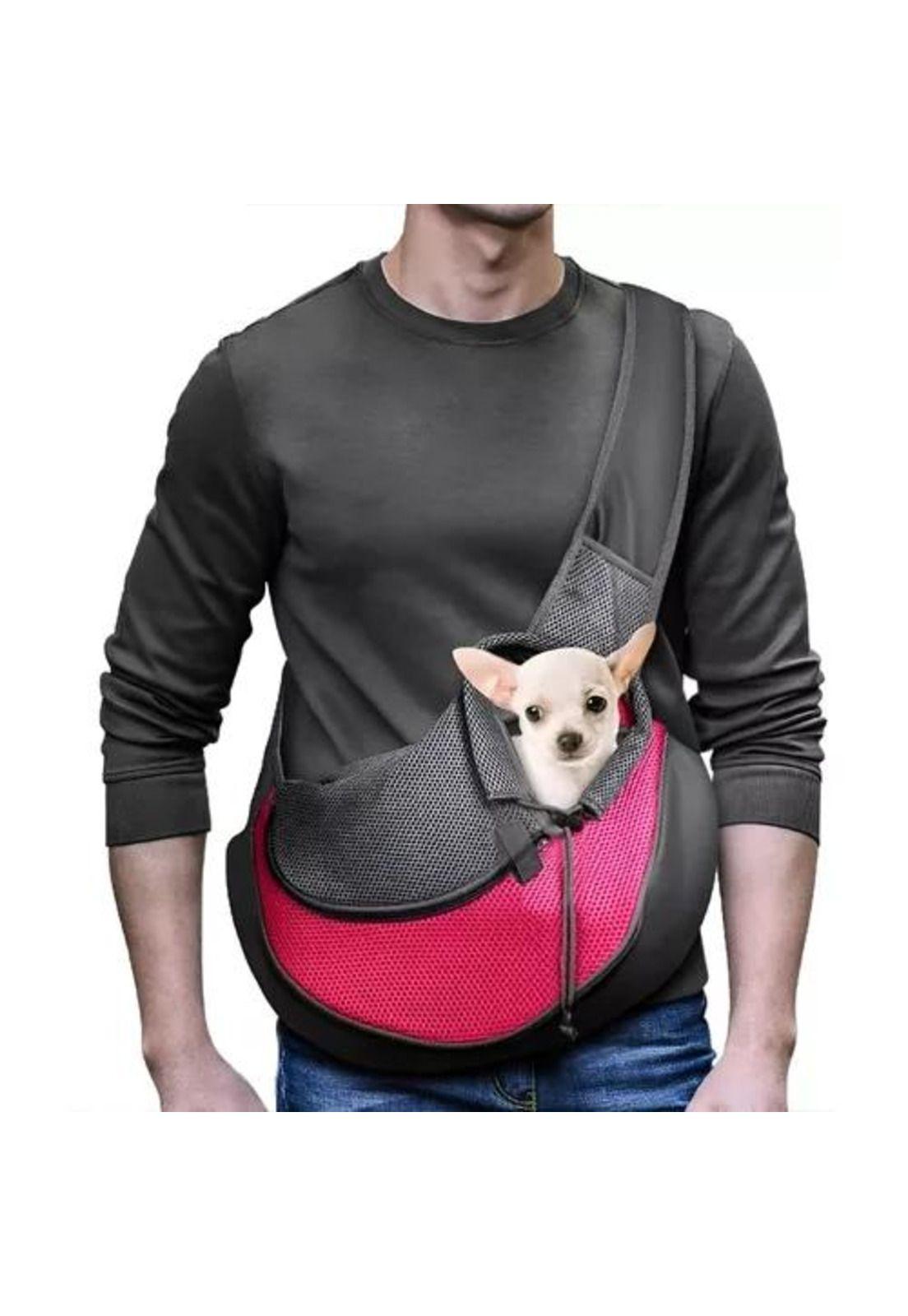 Bolso transportador de gatos mochila para perros pequeños fucsia-2