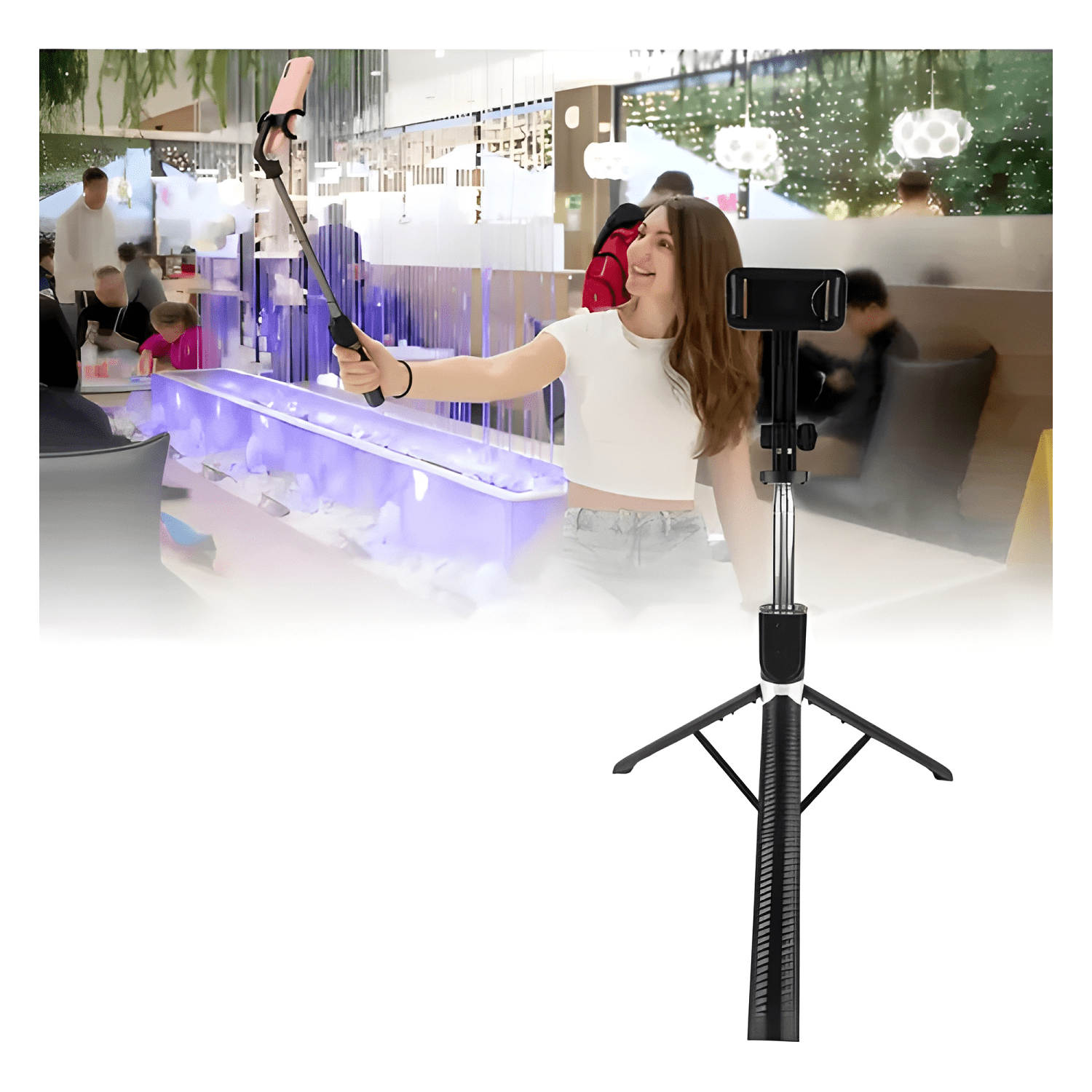 Trípode Con Monopod Integrado Control Bluetooh Palo #1-3