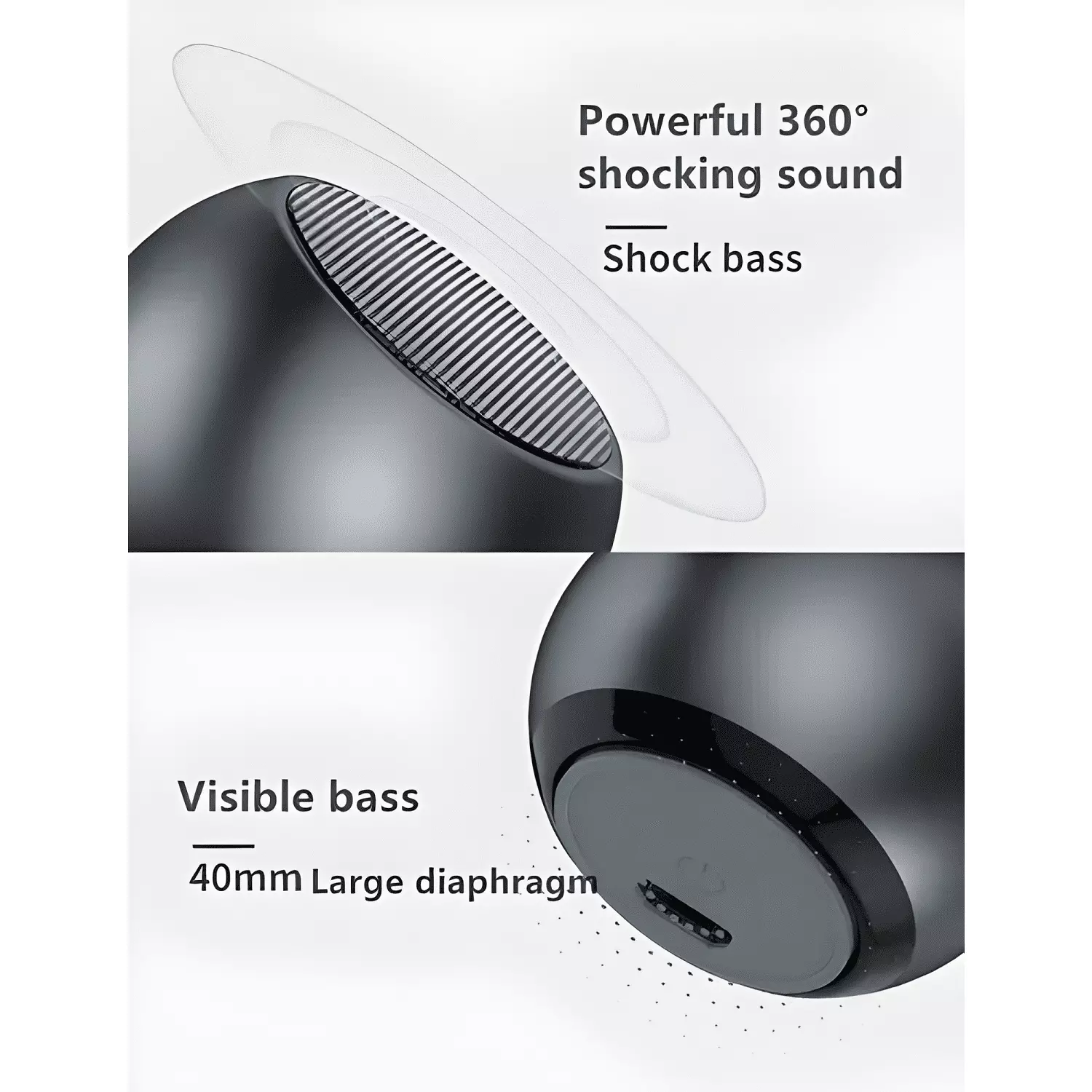 Mini parlante bluetooth recargable usb portatil Negro-2