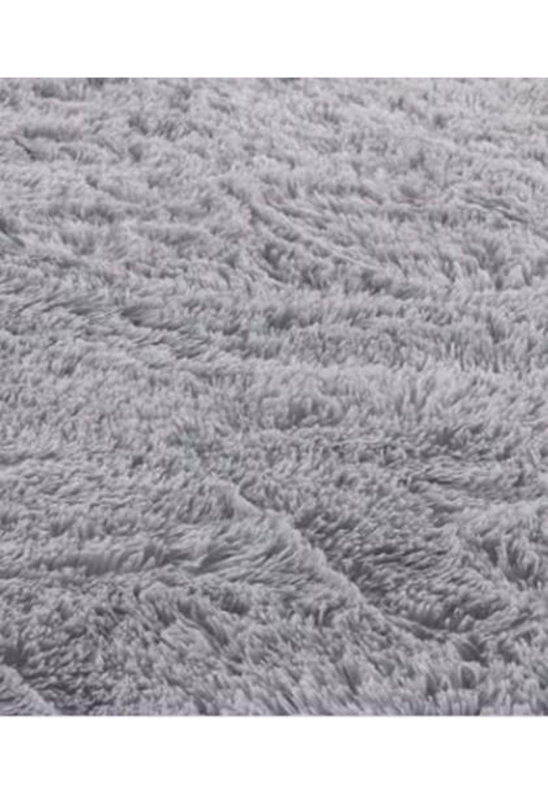 Alfombra Peluda Grande 2x2.4 m Gris-0