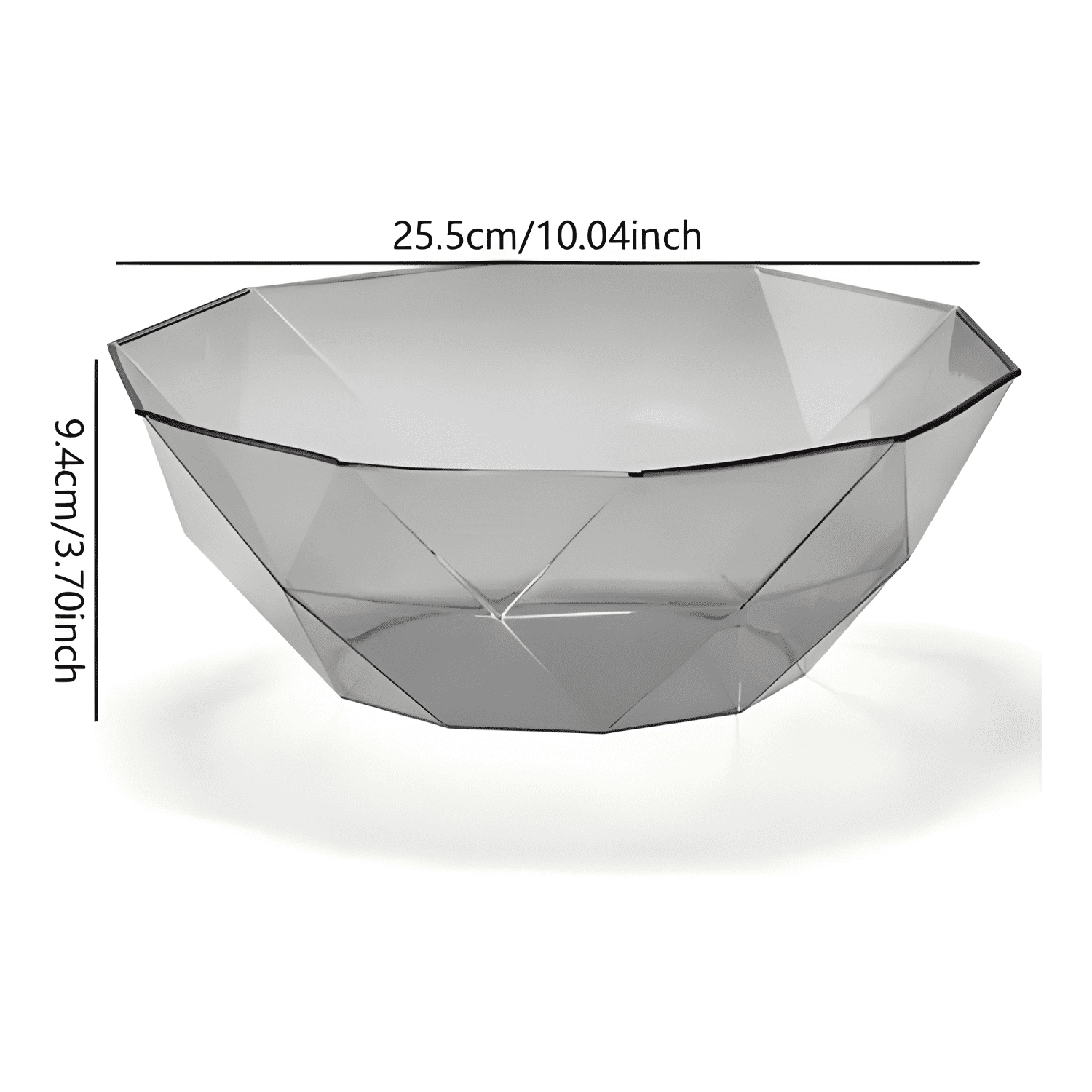 Ensaladera bowl acrílico menaje ensaladas 25cm Transparente-3