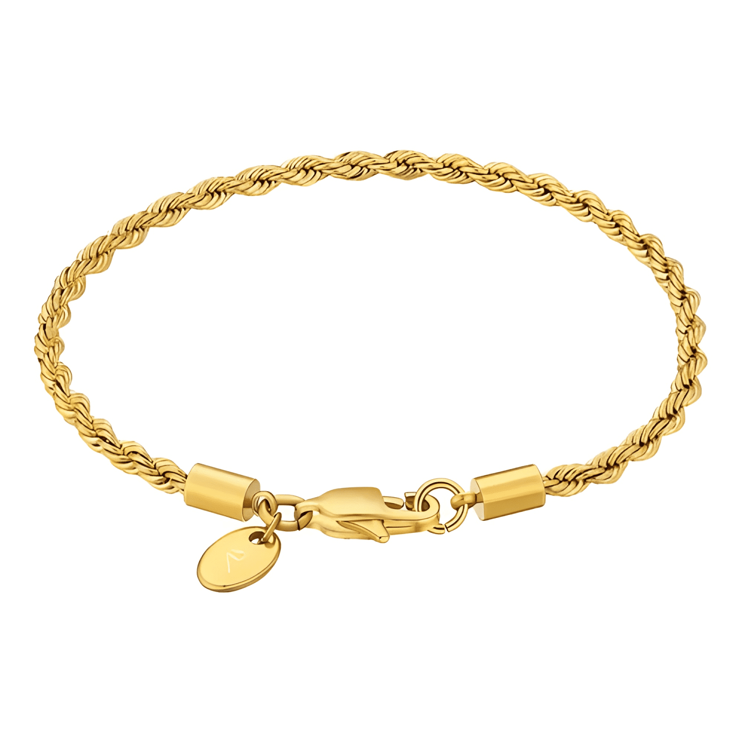 Pulsera rope oro 3mm diámetro 5 CM largo 20 CM Amarillo #2-1