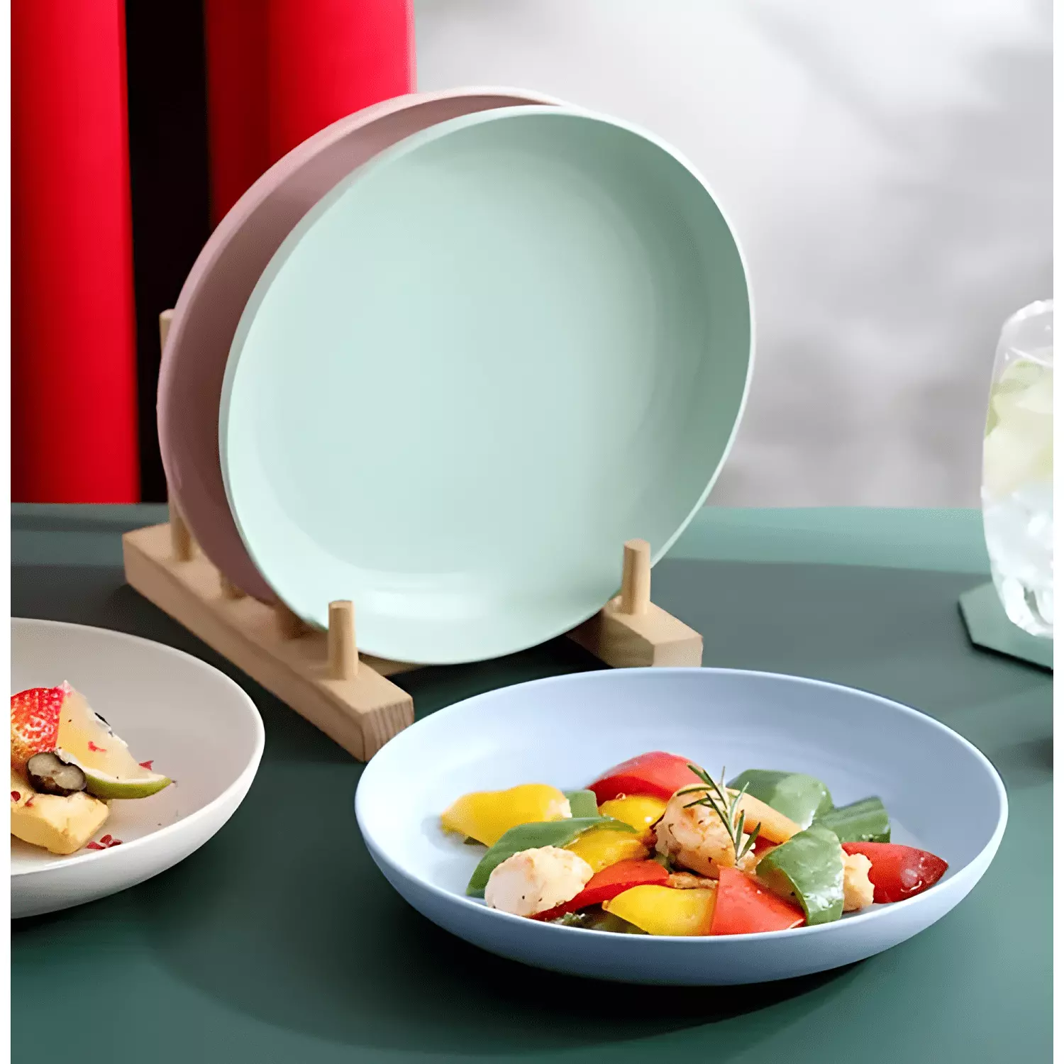 Juego de vajilla 16 piezas para hogar, platos y tazas #54-0