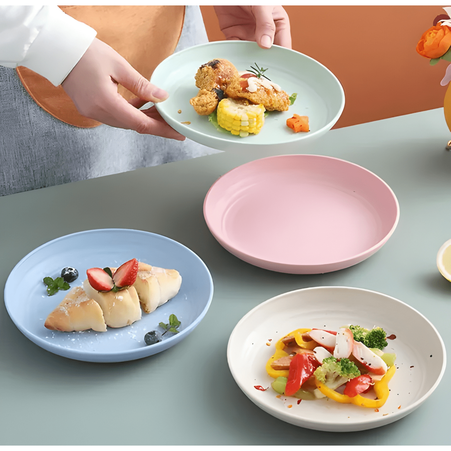 Juego de vajilla 16 piezas para hogar, platos y tazas #54-1