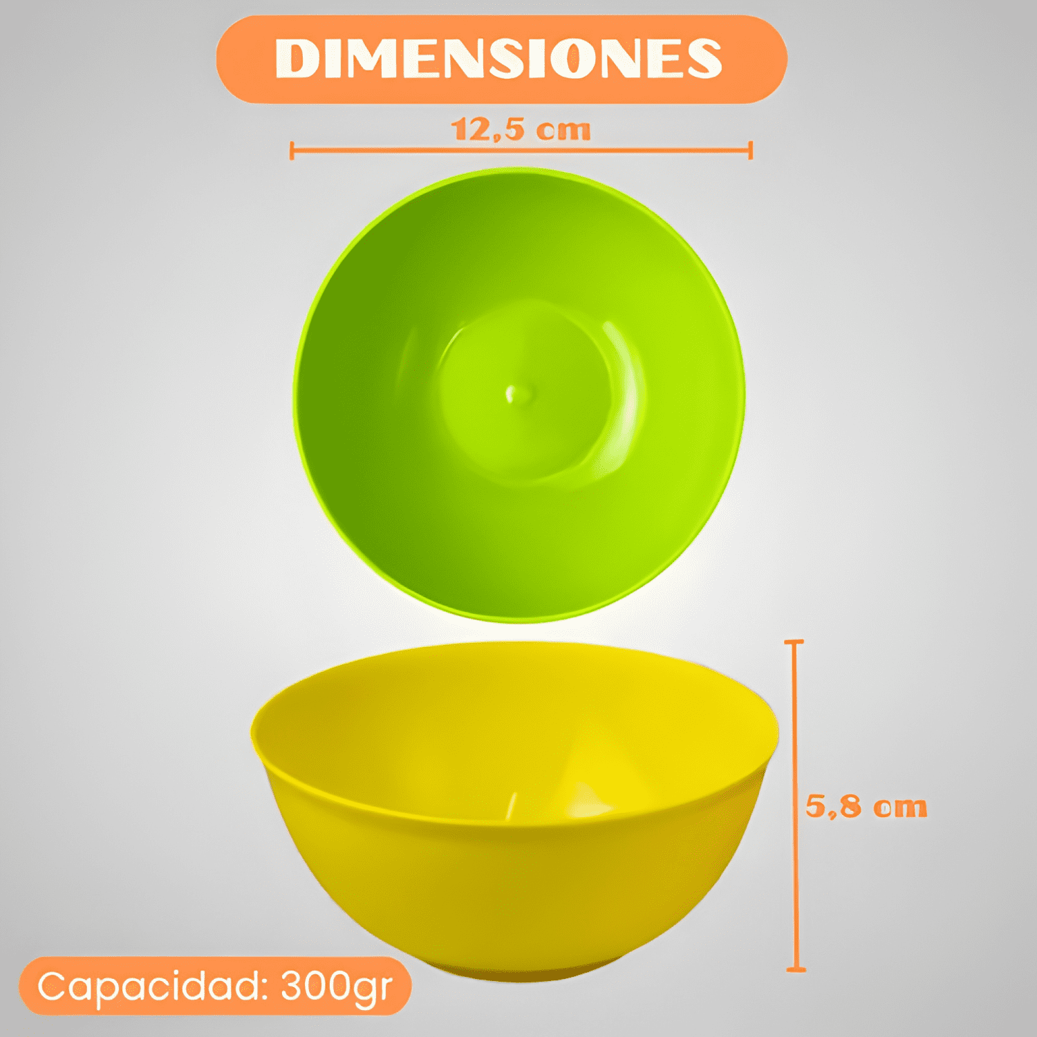 30 bowls pocillos cereal postre plástico reutilizable 300ml-2