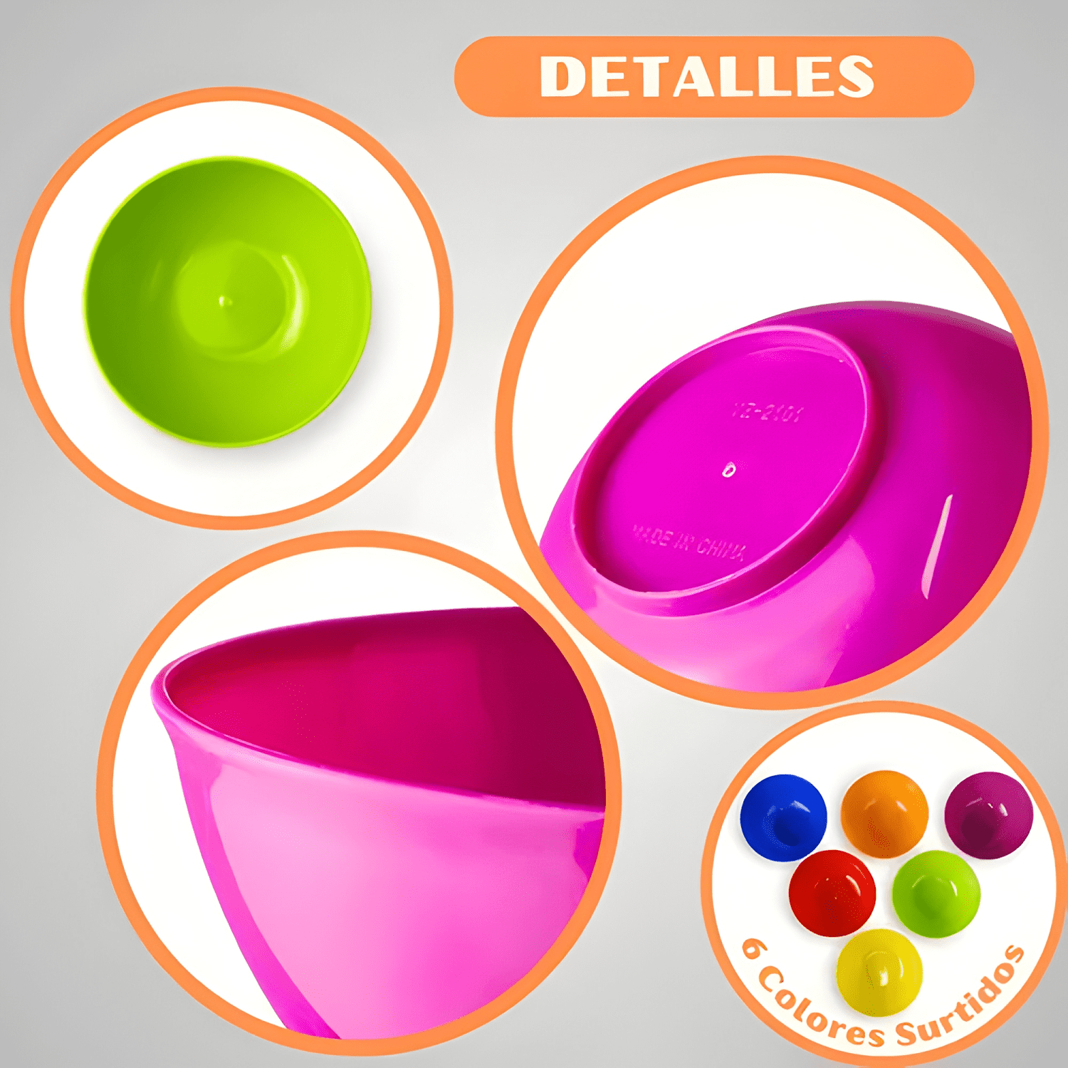 30 bowls pocillos cereal postre plástico reutilizable 300ml-4