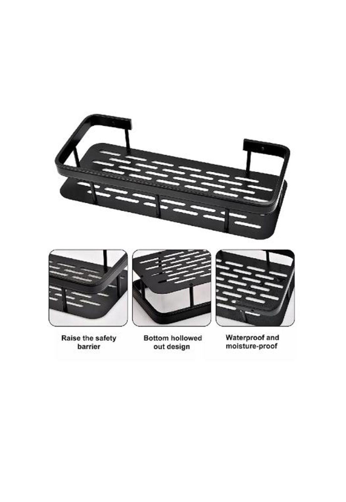 Organizador de Ducha Negro, Repisa para Ducha, Accesorios Multiuso para Baño-2