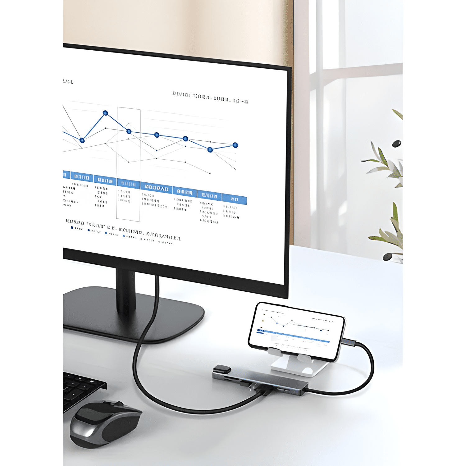 Hub USB-C 8 en 1 JKR Tech HDMI LAN 2 USB 3.0 SD TF PD-2