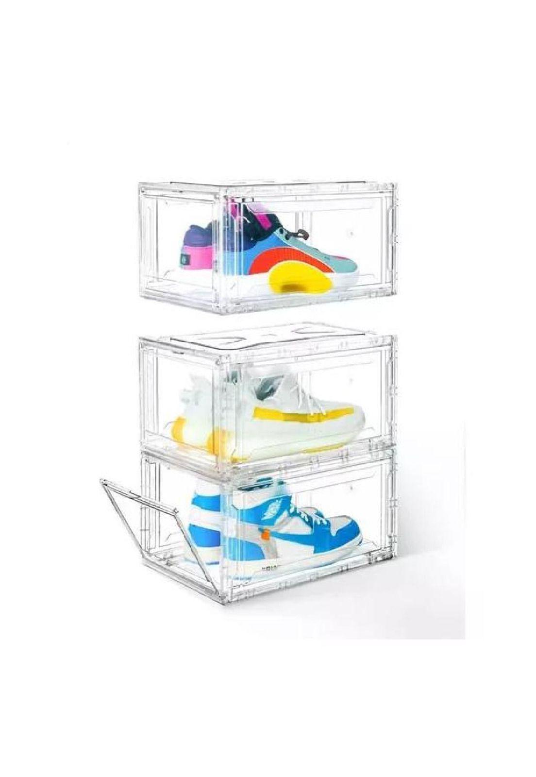 Caja organizadora transparente apilable para zapatos-1