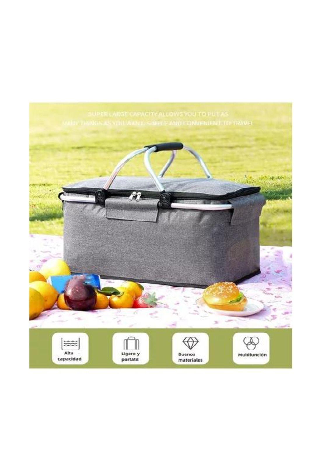 Cooler Basket - Bolso Térmico Canasta Camping Plegable - 22L-3