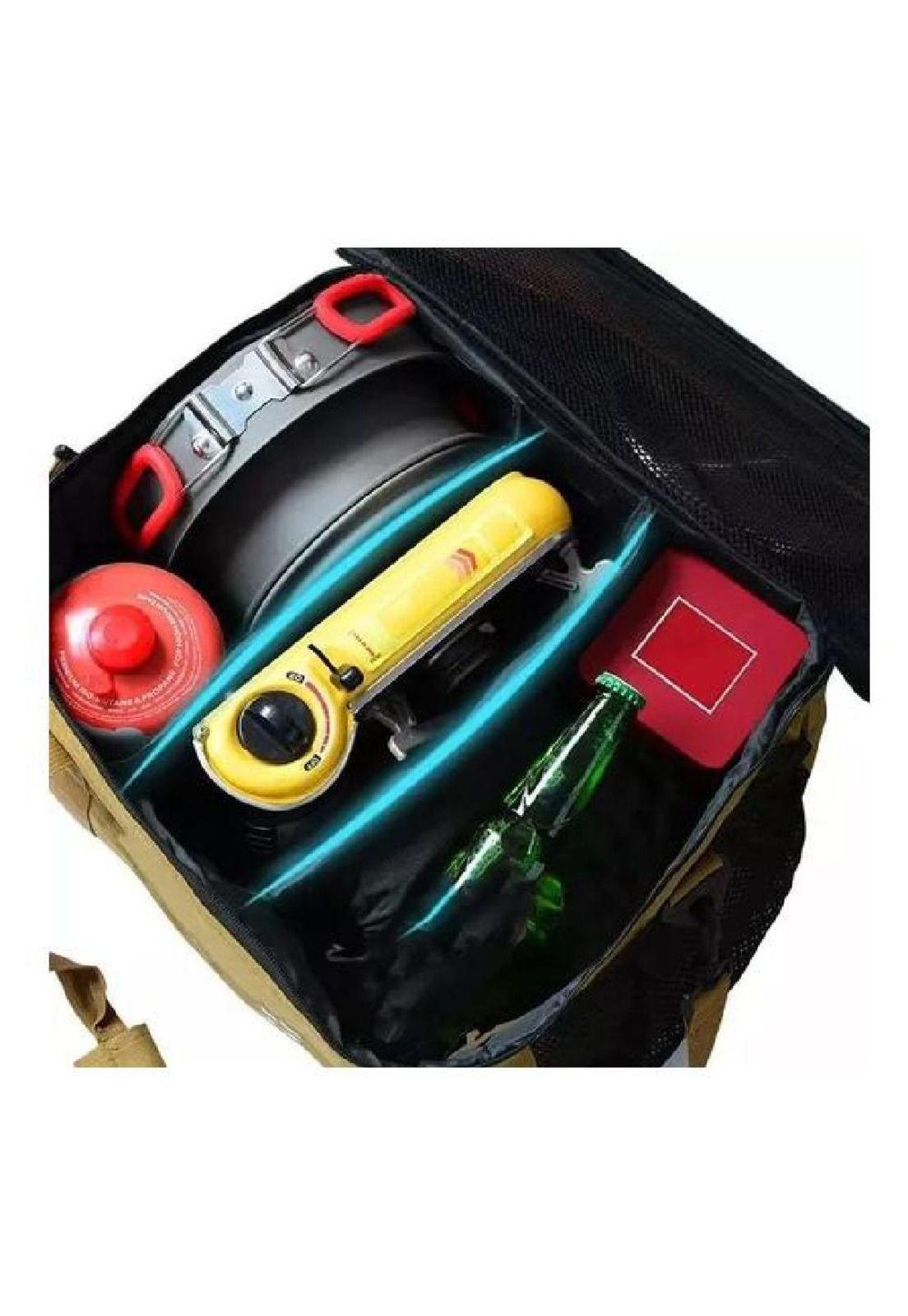 Canasta picnic cooler mochila bolso térmica plegable café-4