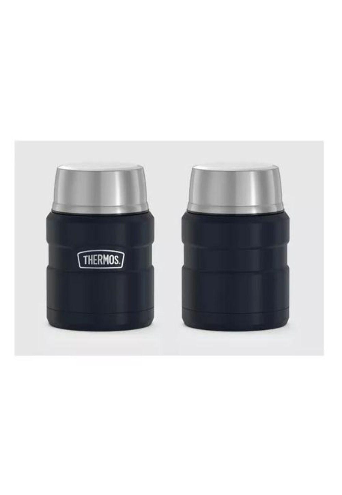 Termo de Comida King - Acero Inoxidable, 470 ml, Negro - Thermos-3