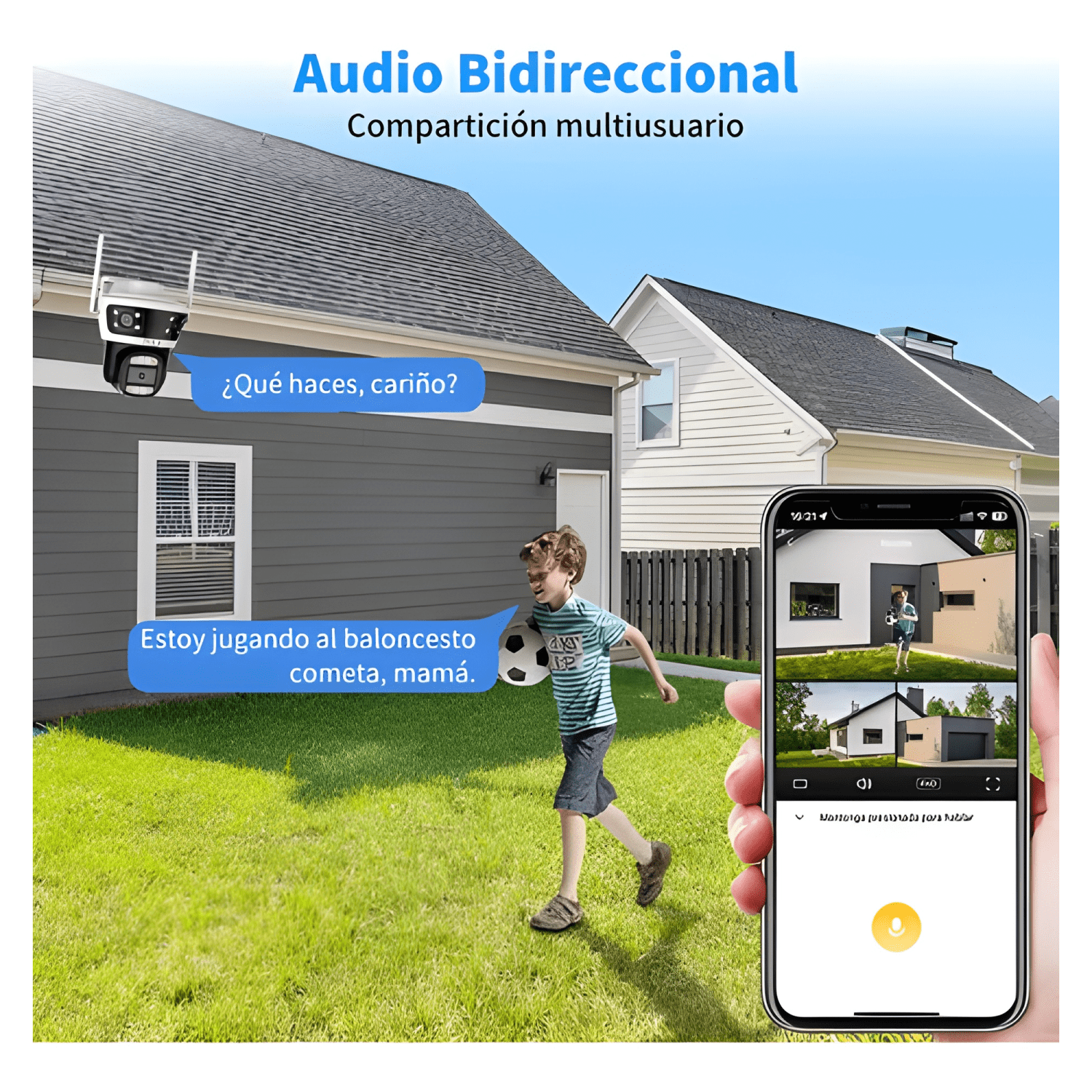 2nlf® 12mp Cámara de Seguridad Exterior Wifi Ip 360 3-3