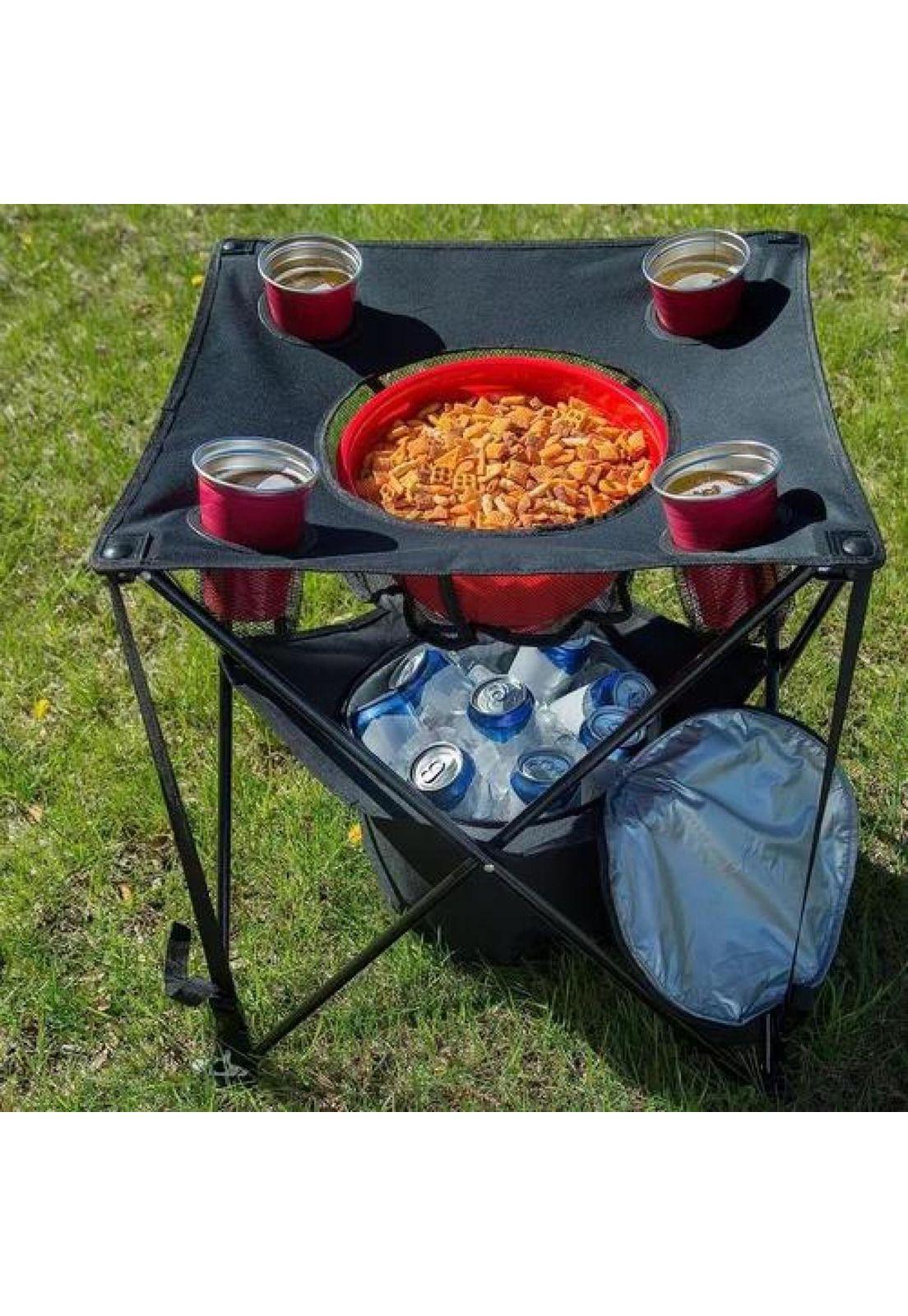 Mesa plegable para picnic negra-5
