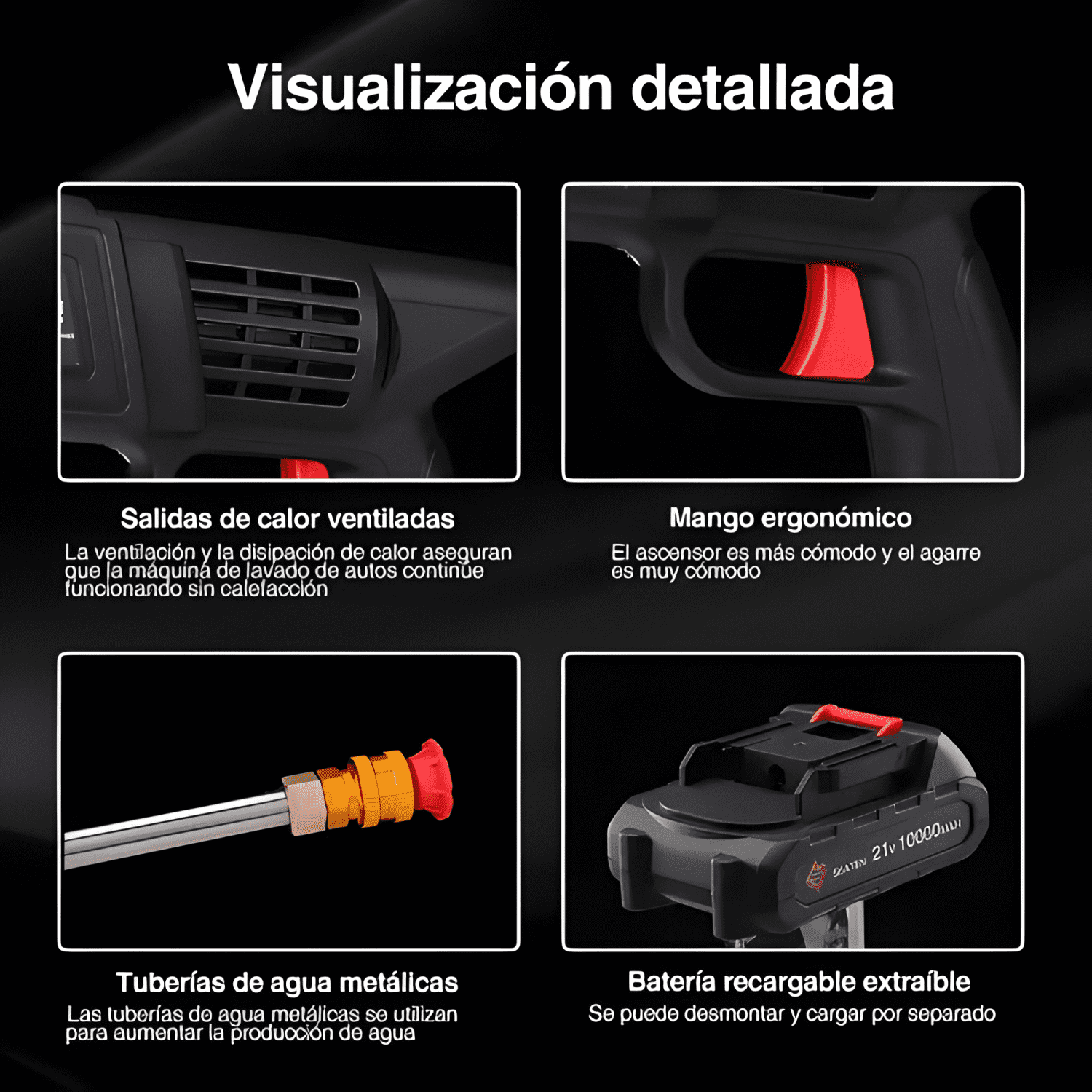 Hidrolavadora eléctrica de 200W con 35bar de presión #4-2
