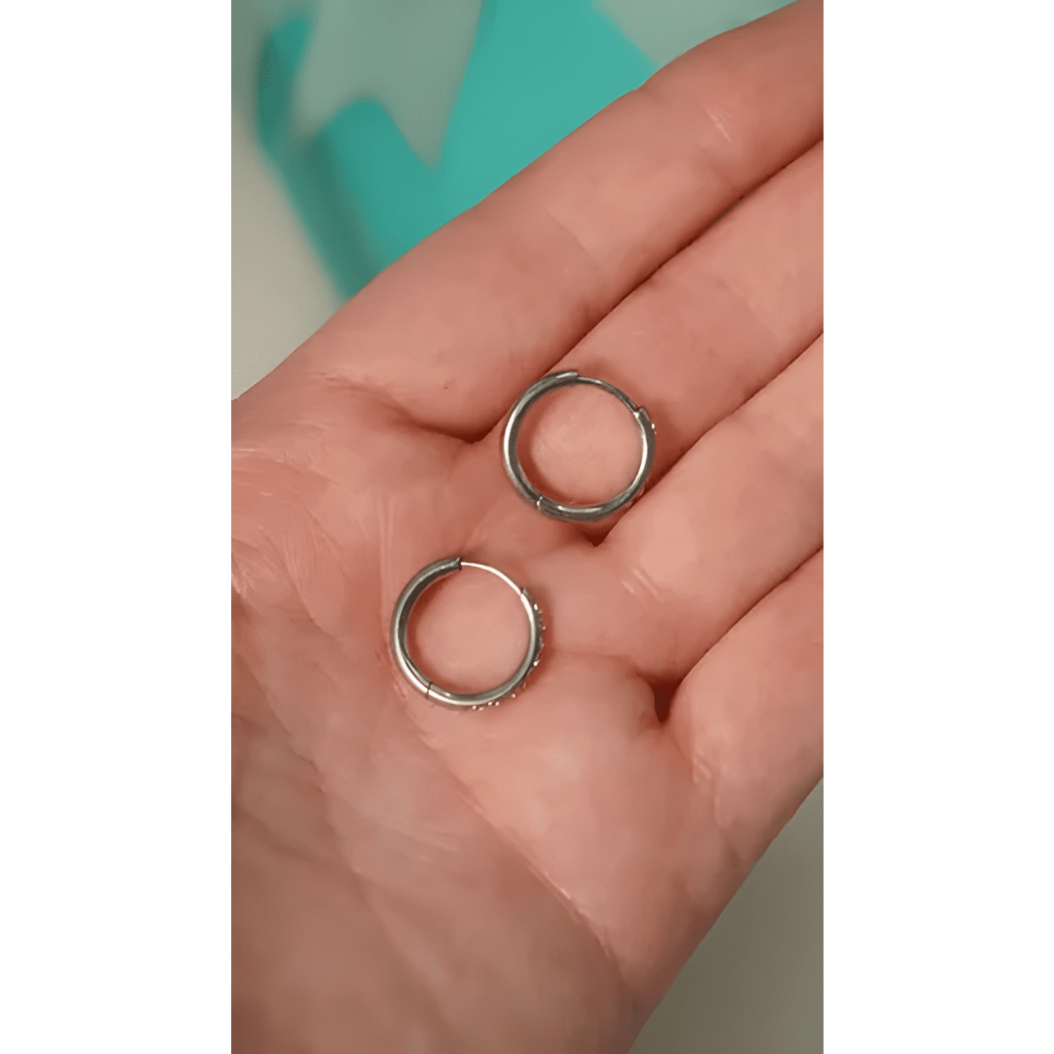 Aros Argollas Aura Shine 12mm Titanio Astm F136 Plateado-3