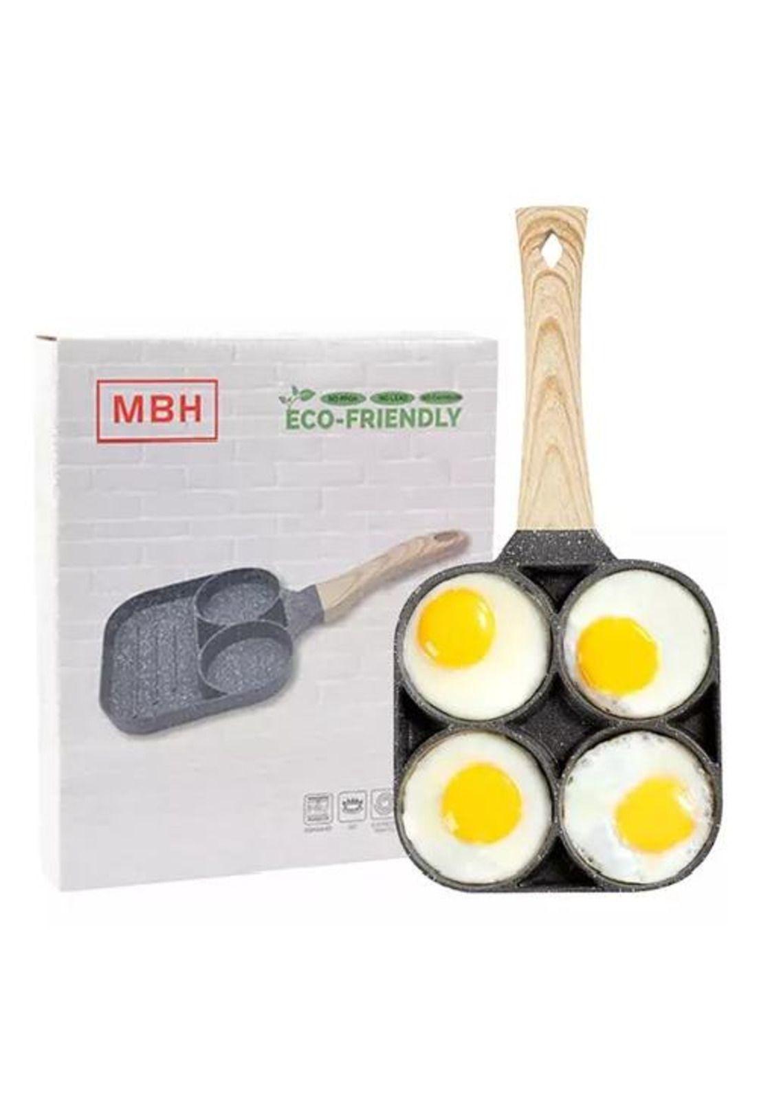 Sartén para freír 4 hamburguesas y huevos al mismo tiempo, gris-4