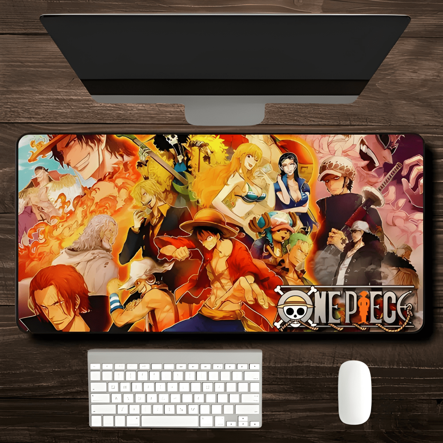 Mouse Pad Gamer One Piece Personajes 80x40 Cm Premium Xxl-1
