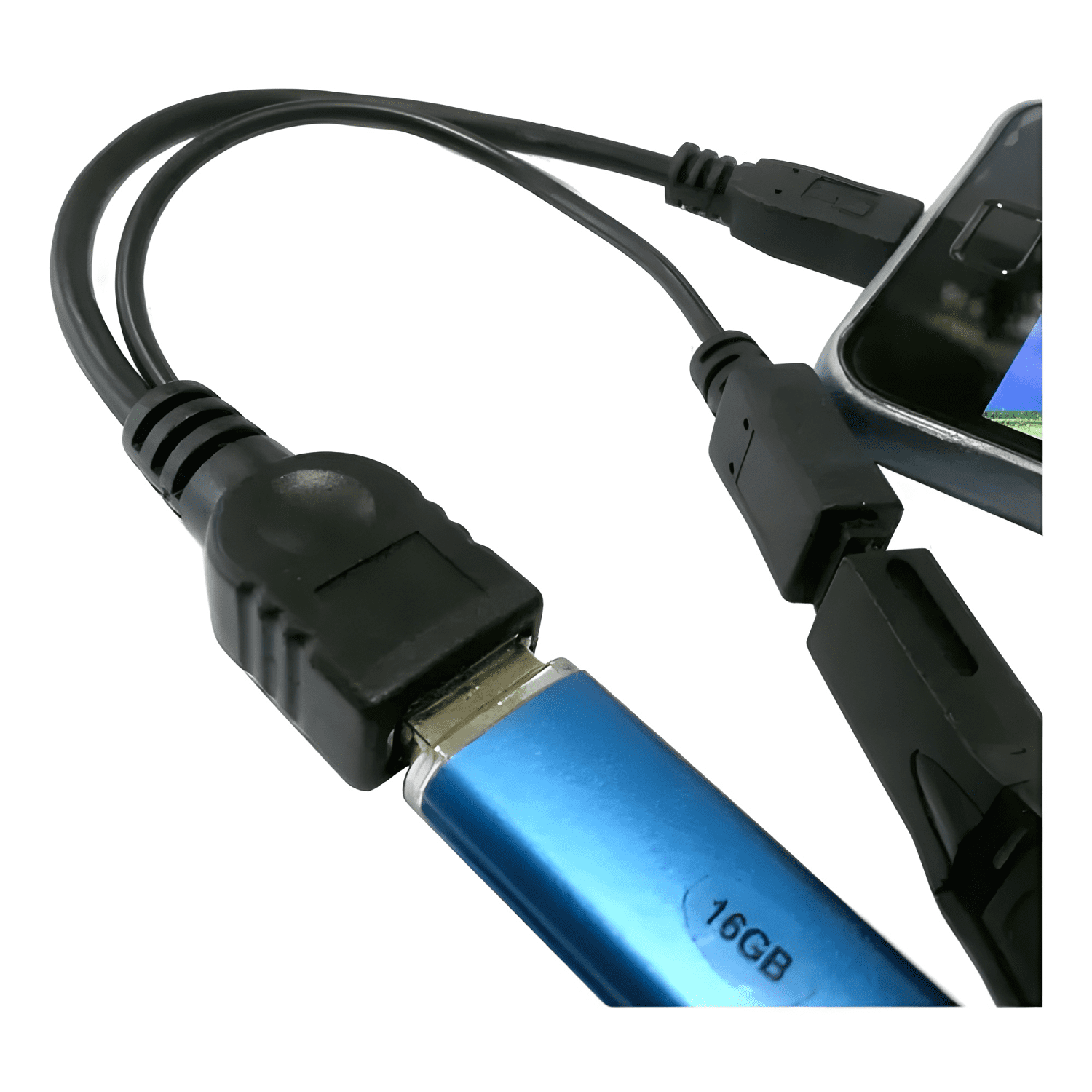 Adaptador micro USB OTG puerto de alimentación macho hembra-4