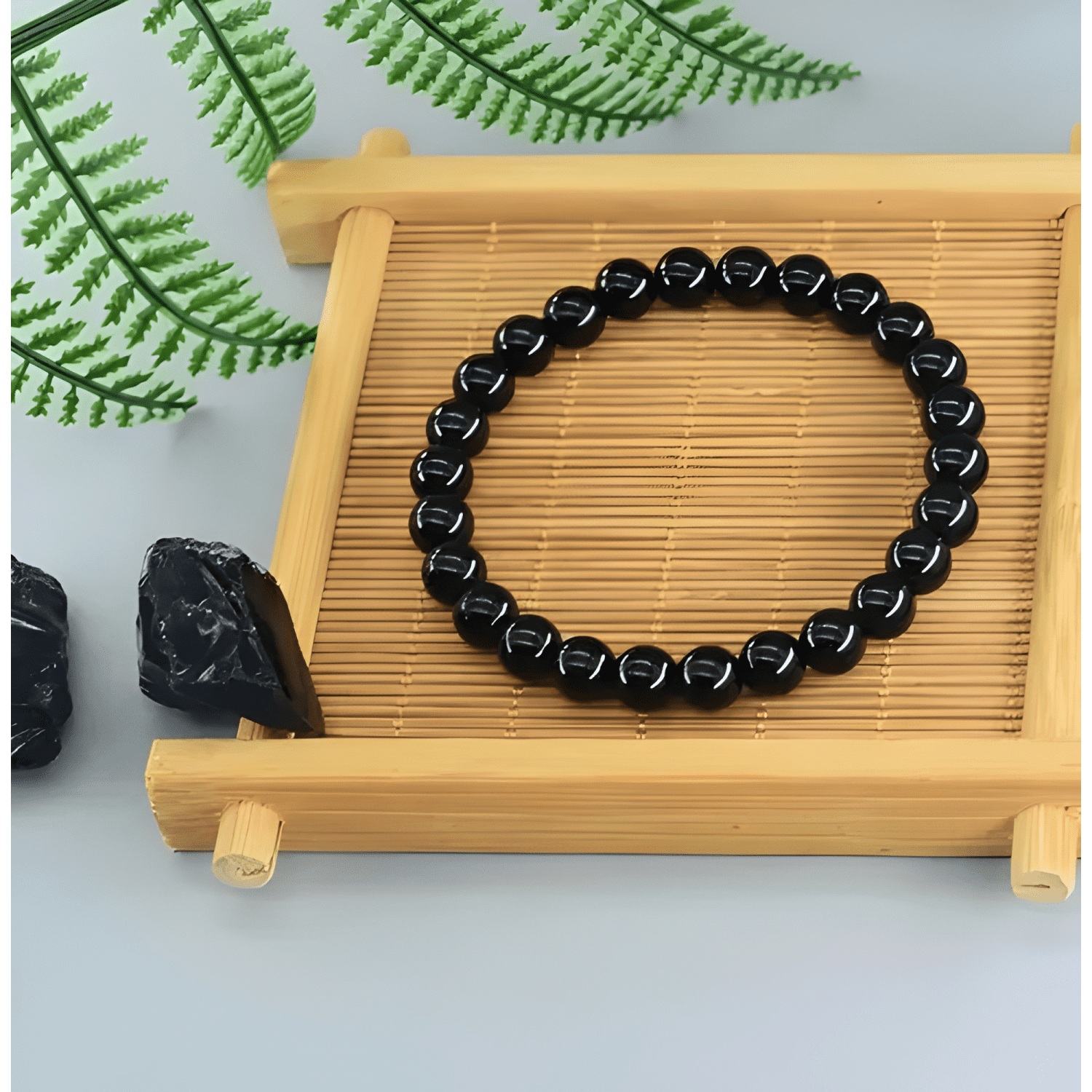 Pulsera piedra onix genuina elástica unisex proteccion-4